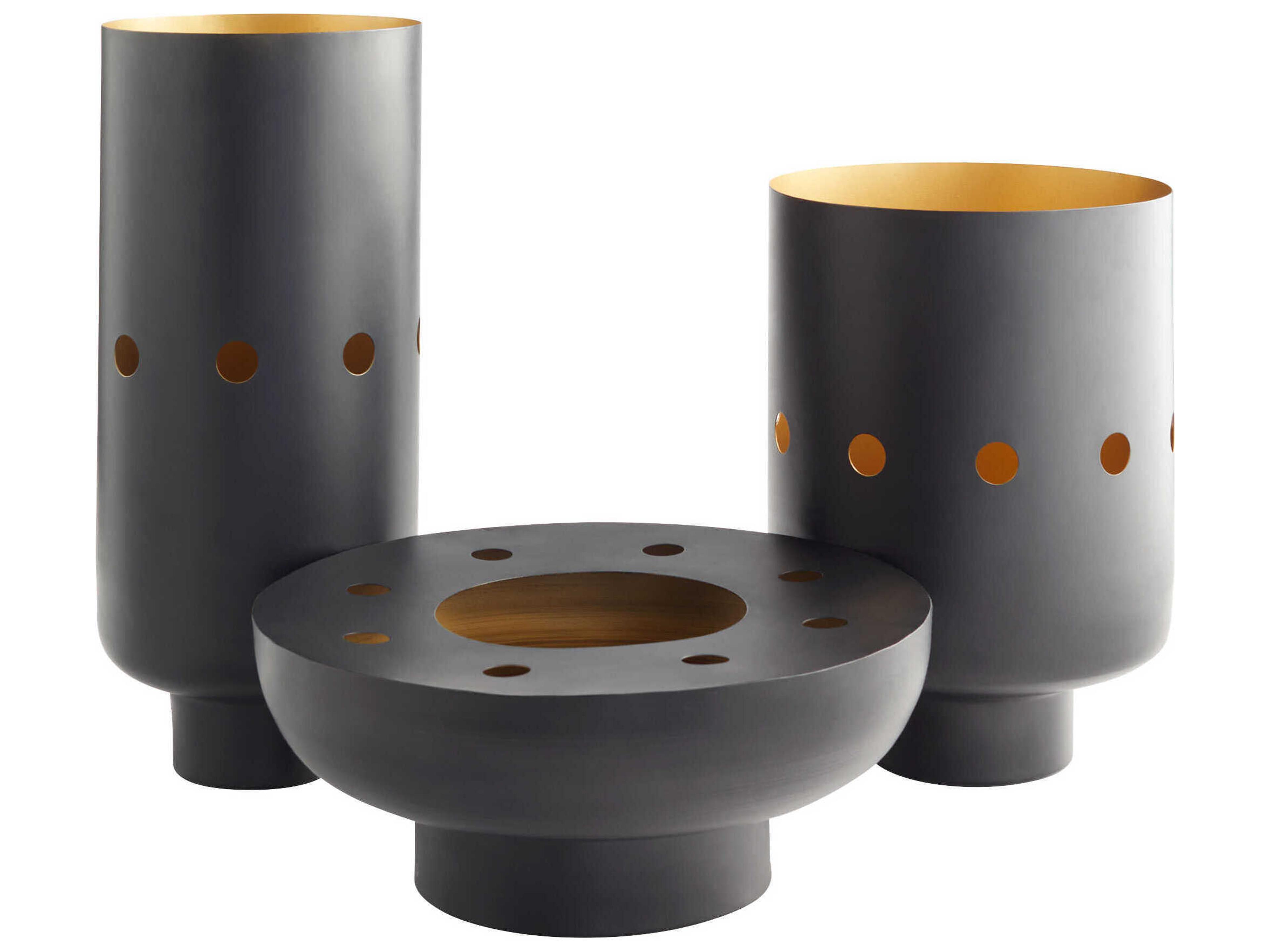 Cyan Design Matte Black Naktis Decorative Bowl