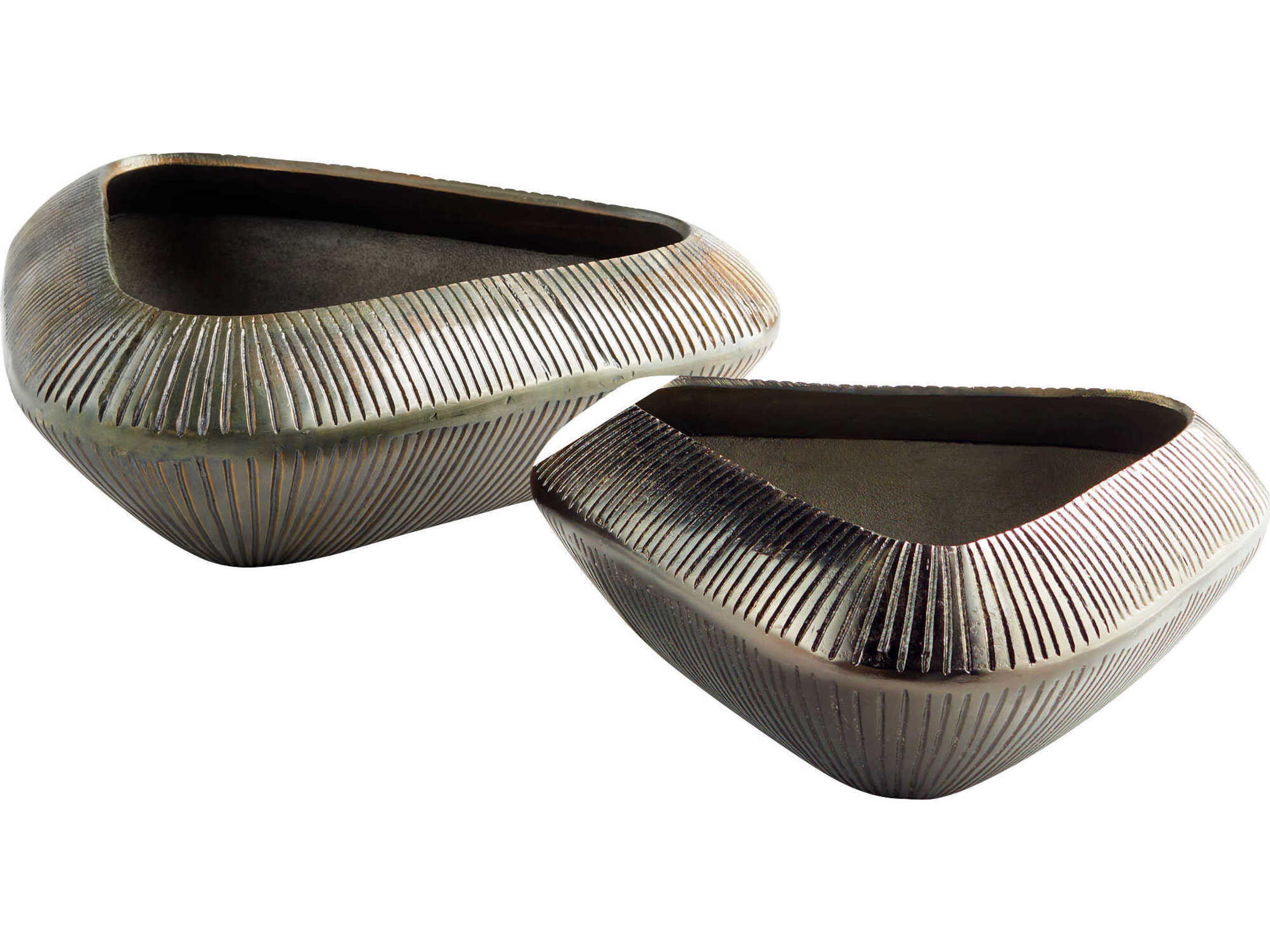 Cyan Design Antique Bronze Prism Decorative Bowl