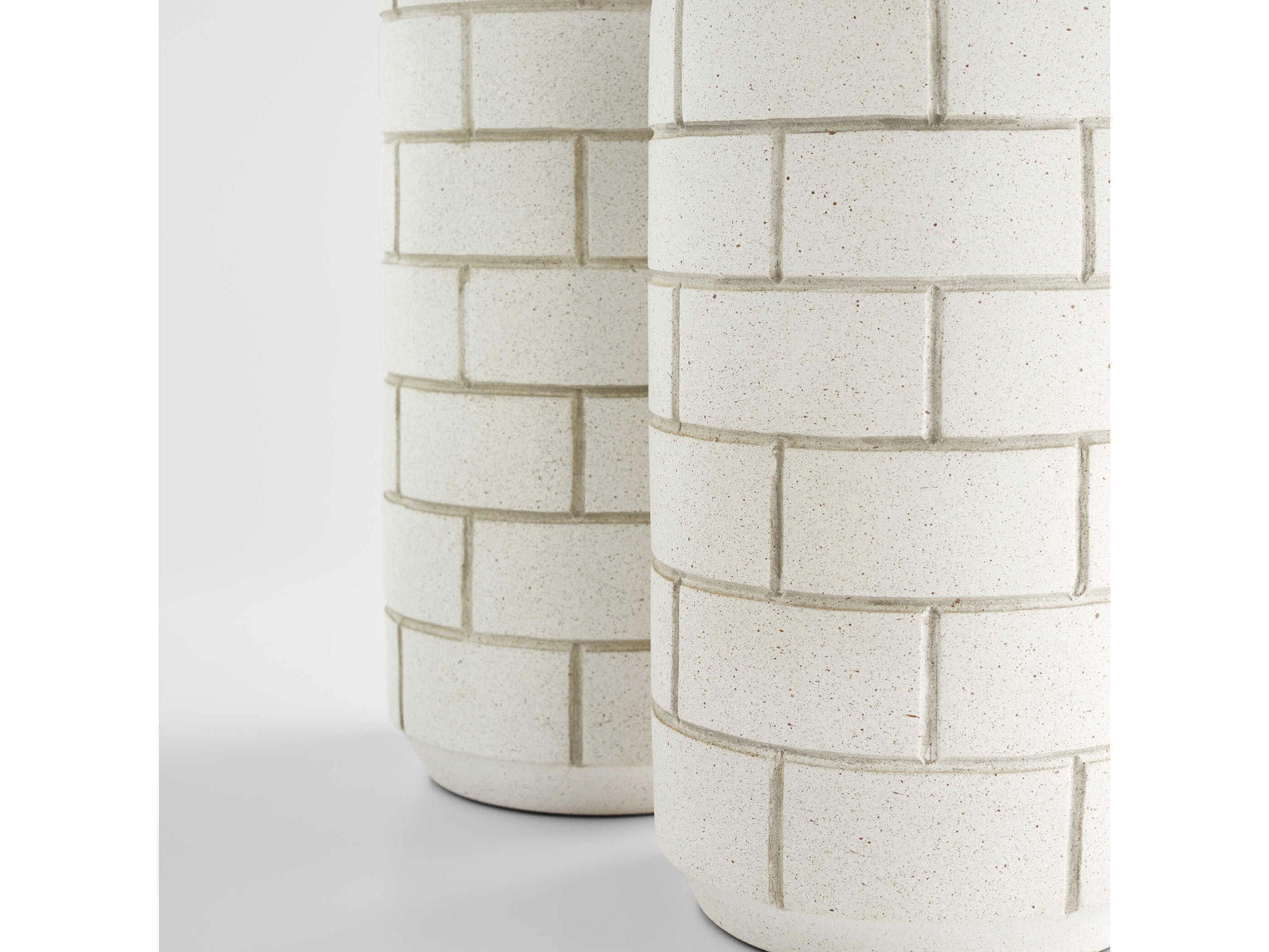 Cyan Design Matte Grey Speckle Mason Vase