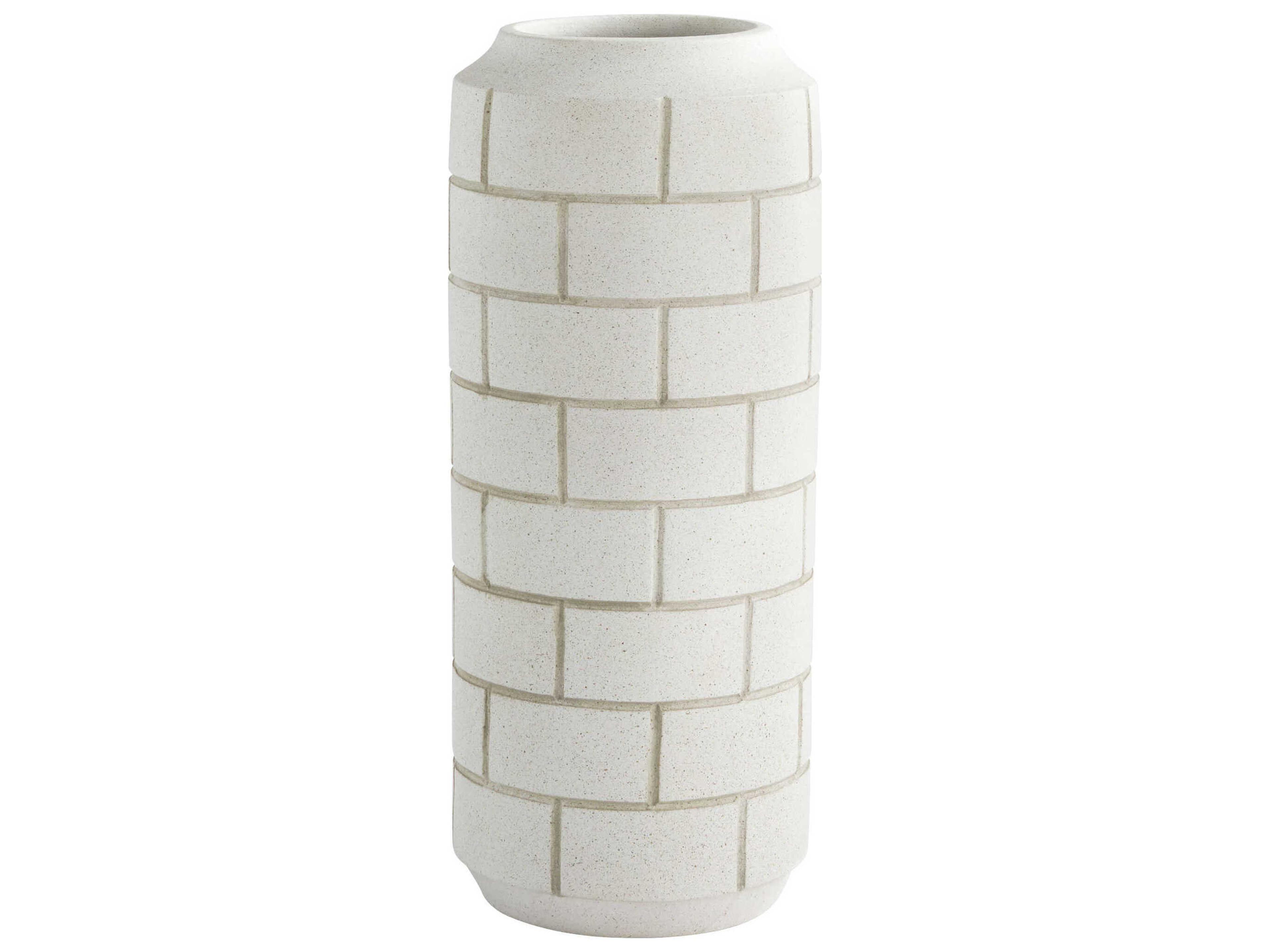 Cyan Design Matte Grey Speckle Mason Vase