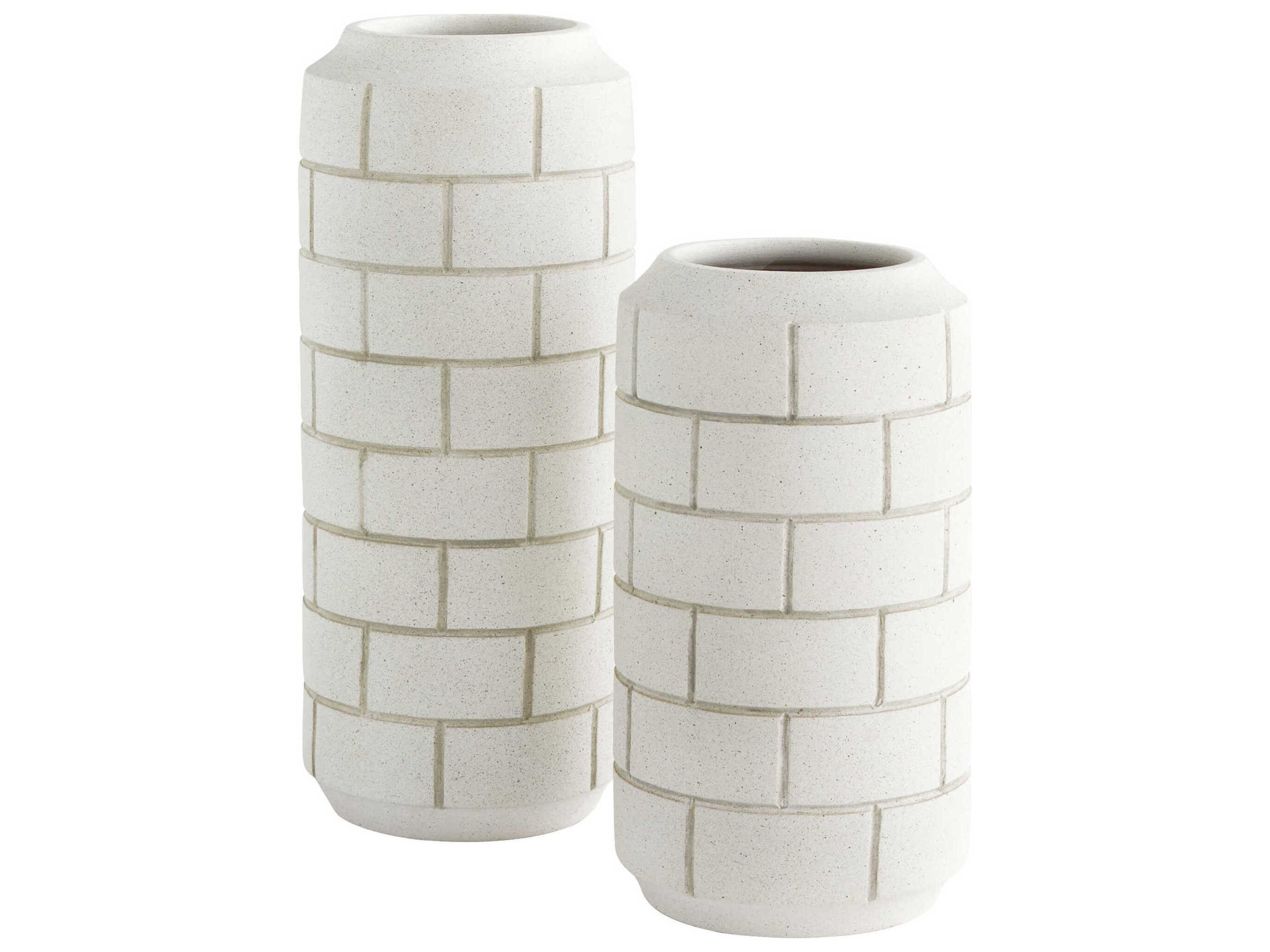 Cyan Design Matte Grey Speckle Mason Vase