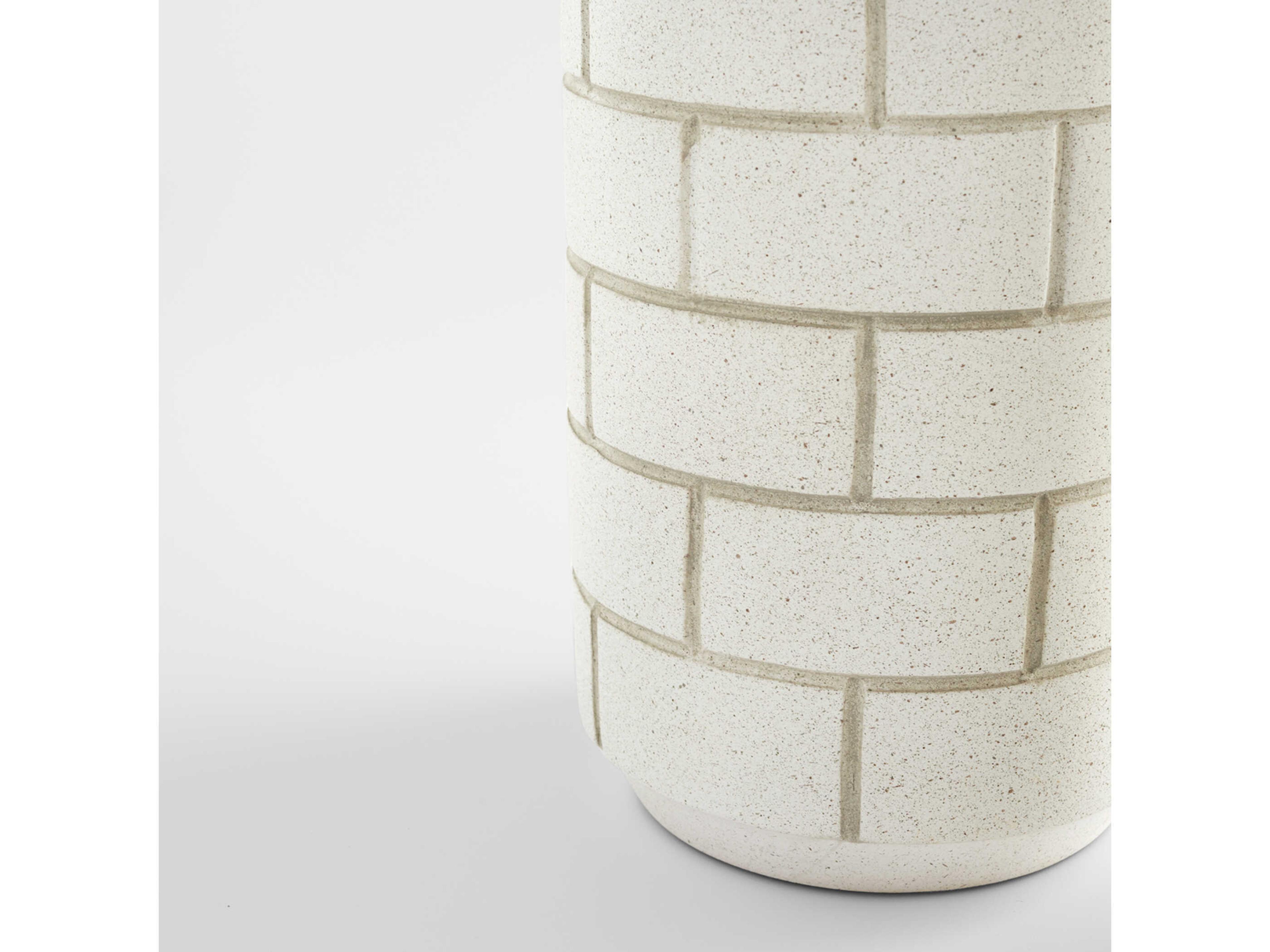 Cyan Design Matte Grey Speckle Mason Vase