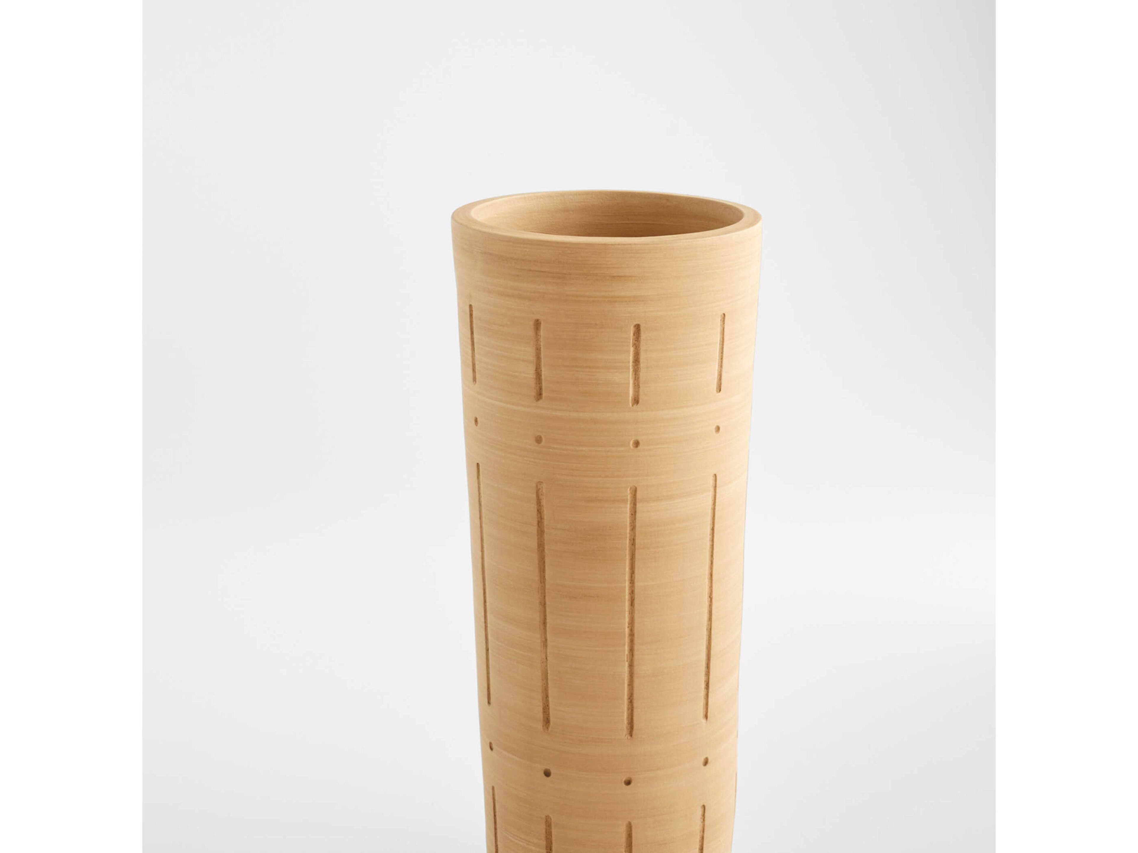 Cyan Design Matte Taupe Grey Madeira Vase