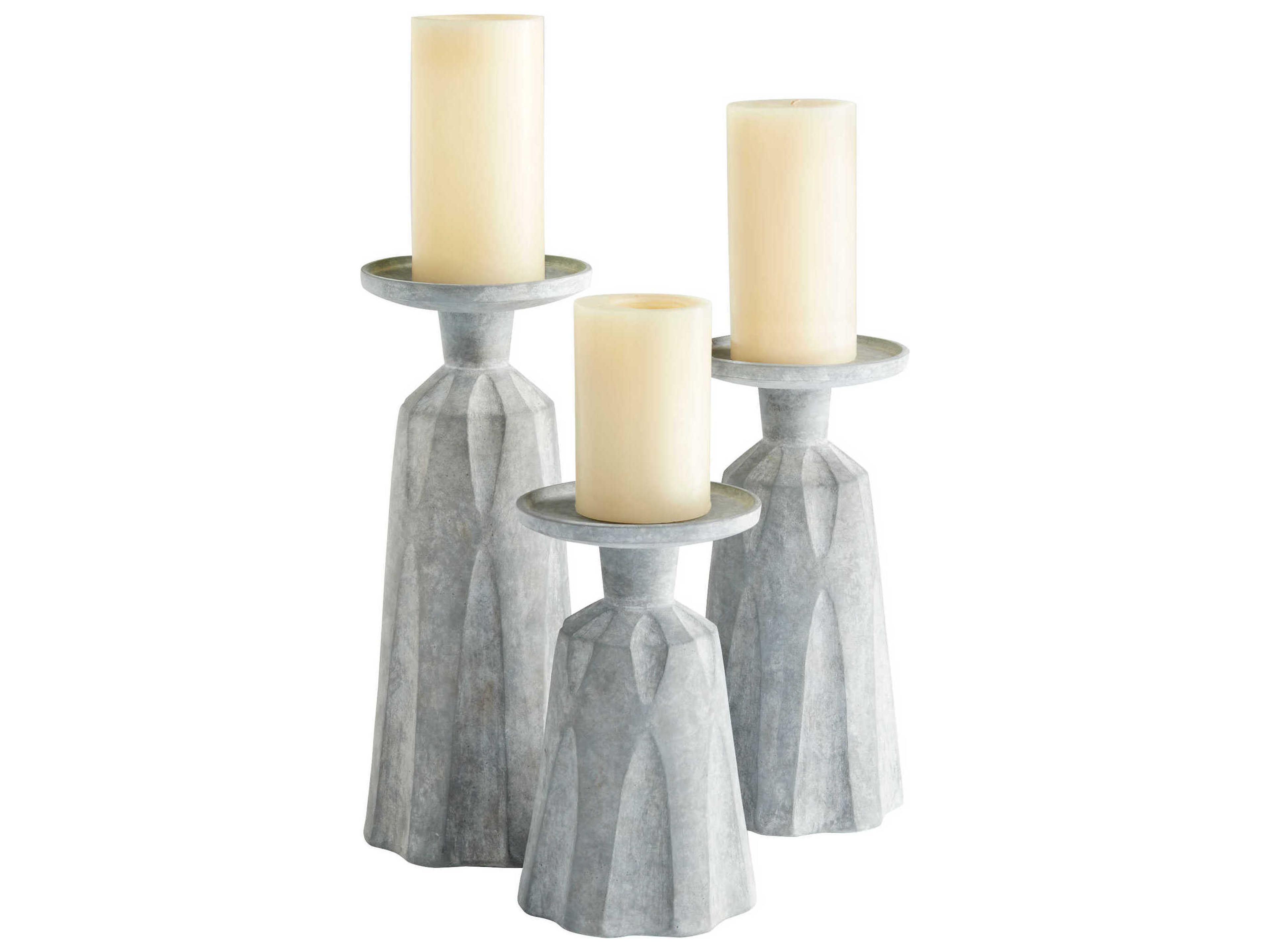 Cyan Design Tapered Grey Attalus Candleholder