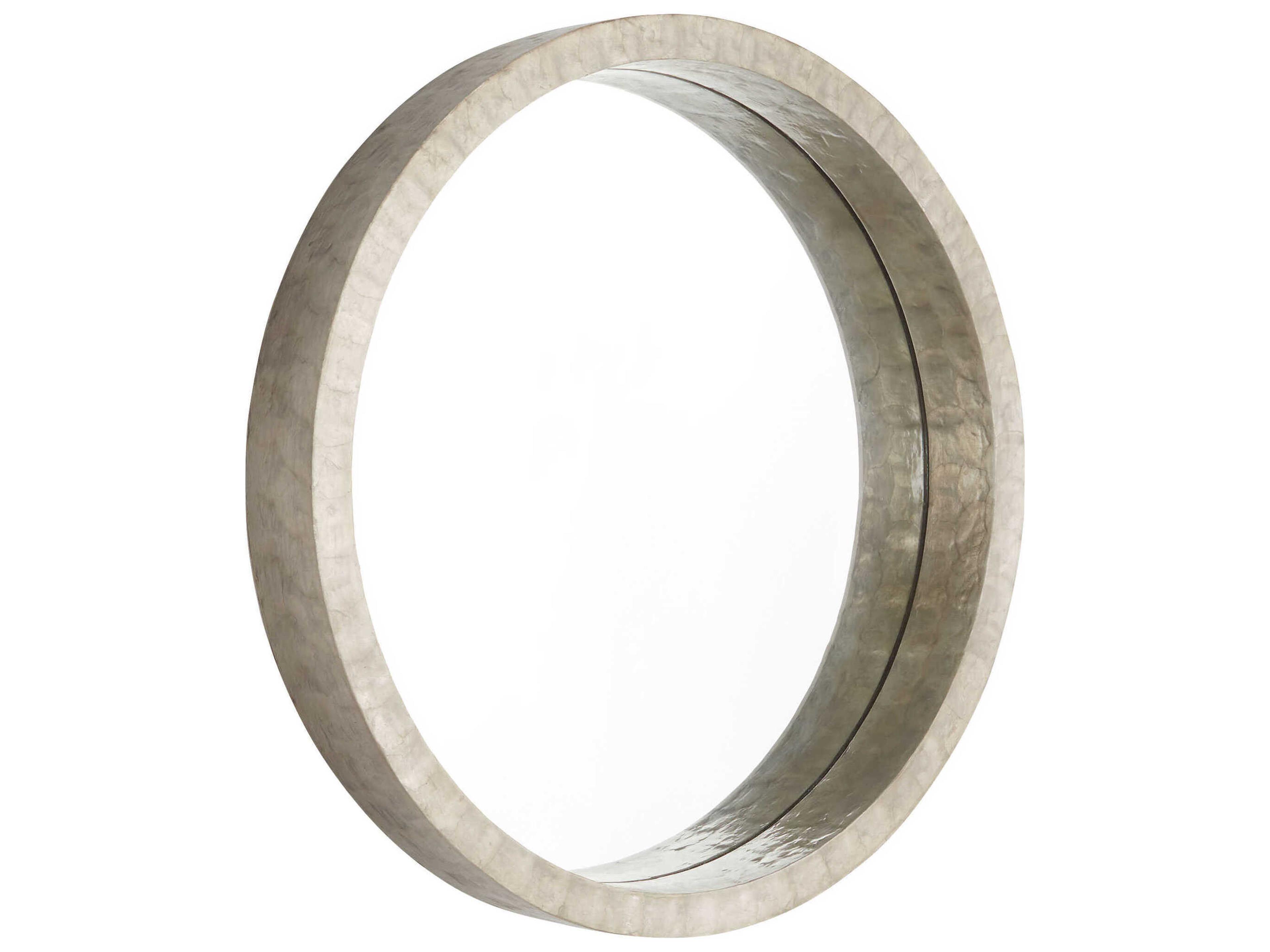 Triton Taupe Round Wall Mirror
