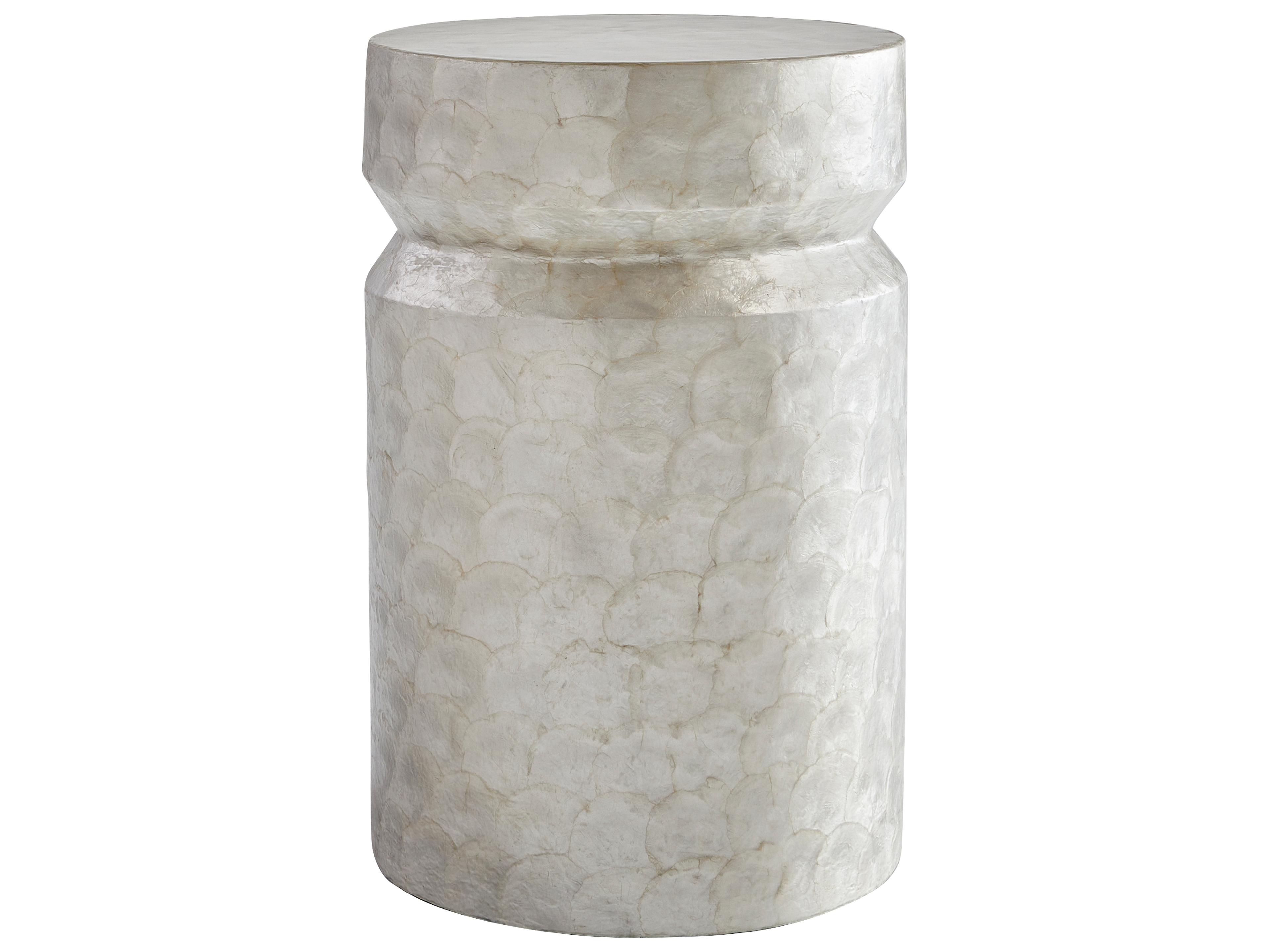 Triton Round Fiberglass Taupe End Table