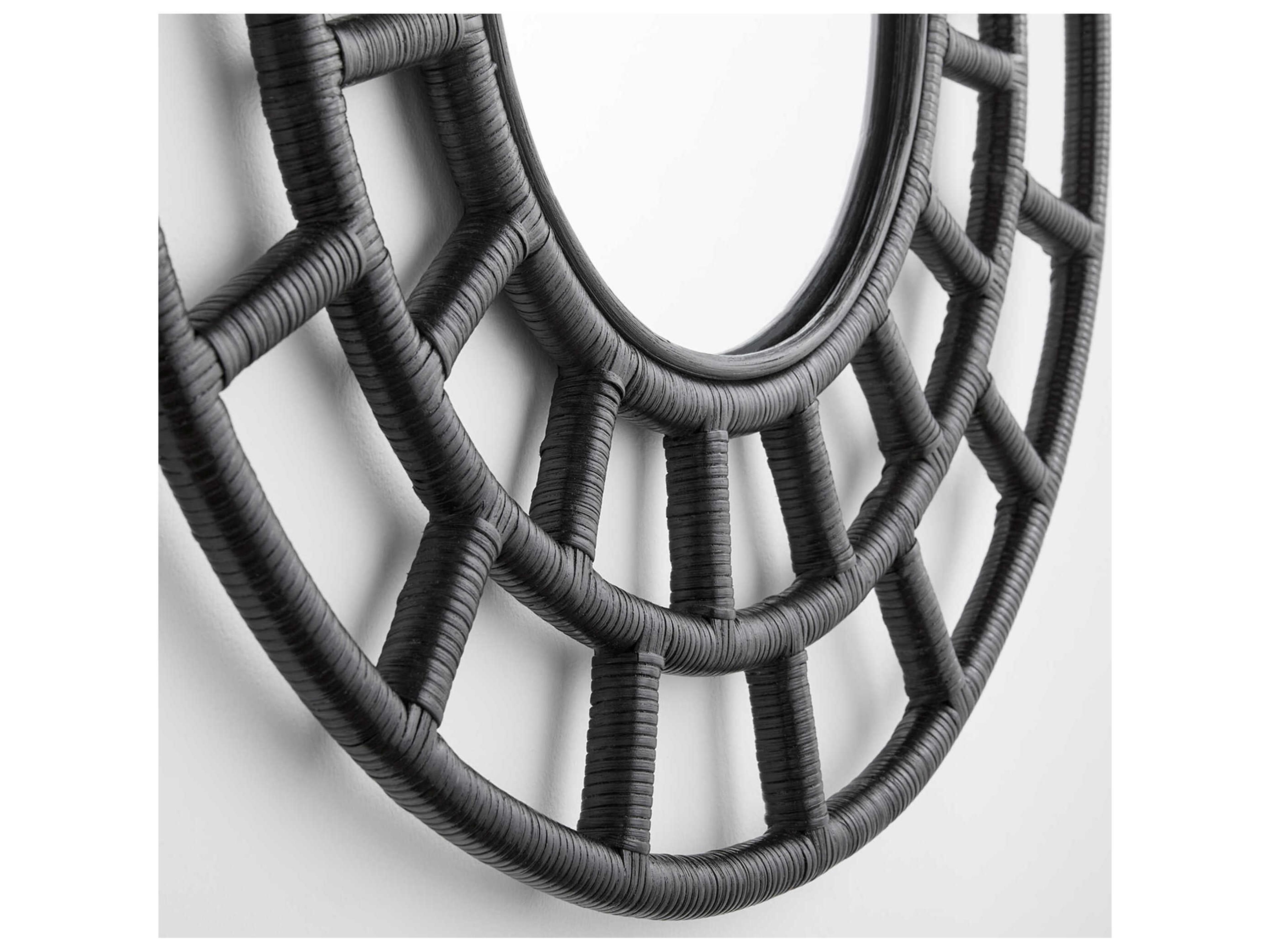 Cyan Design Comoros Black Round Wall Mirror