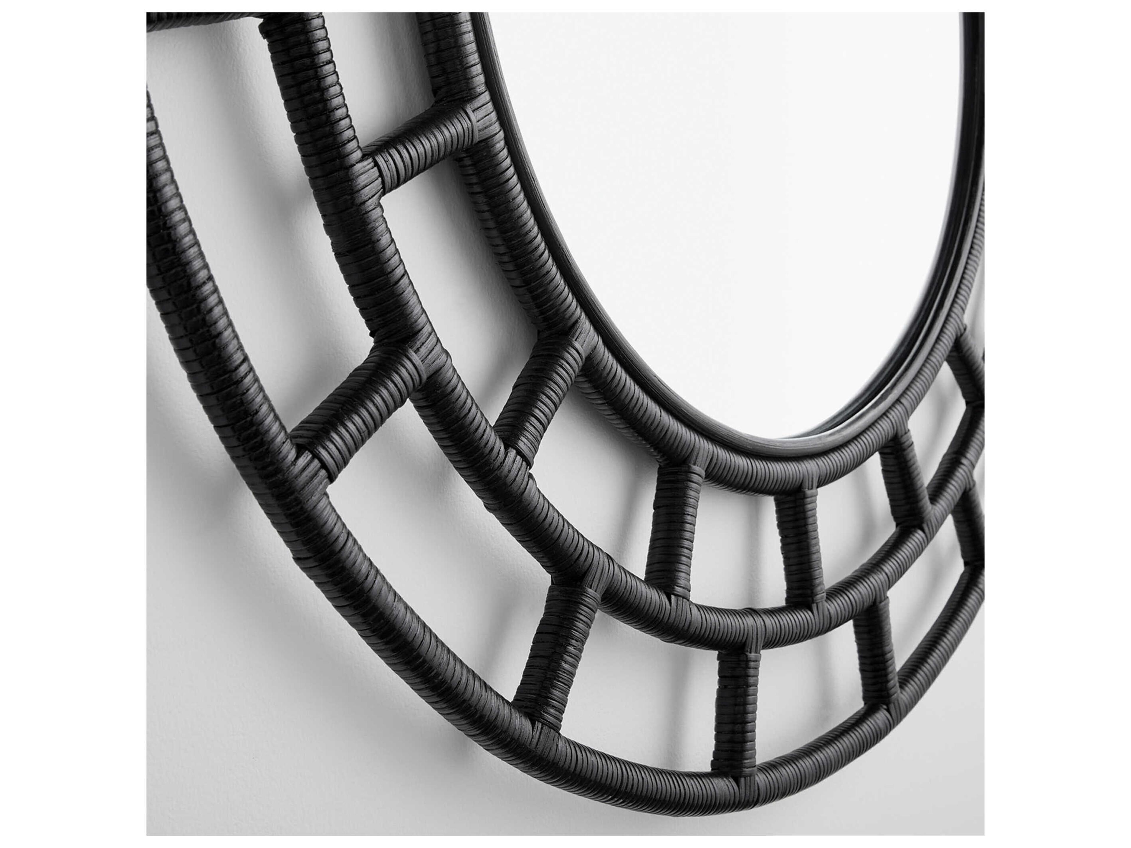 Cyan Design Comoros Black Round Wall Mirror