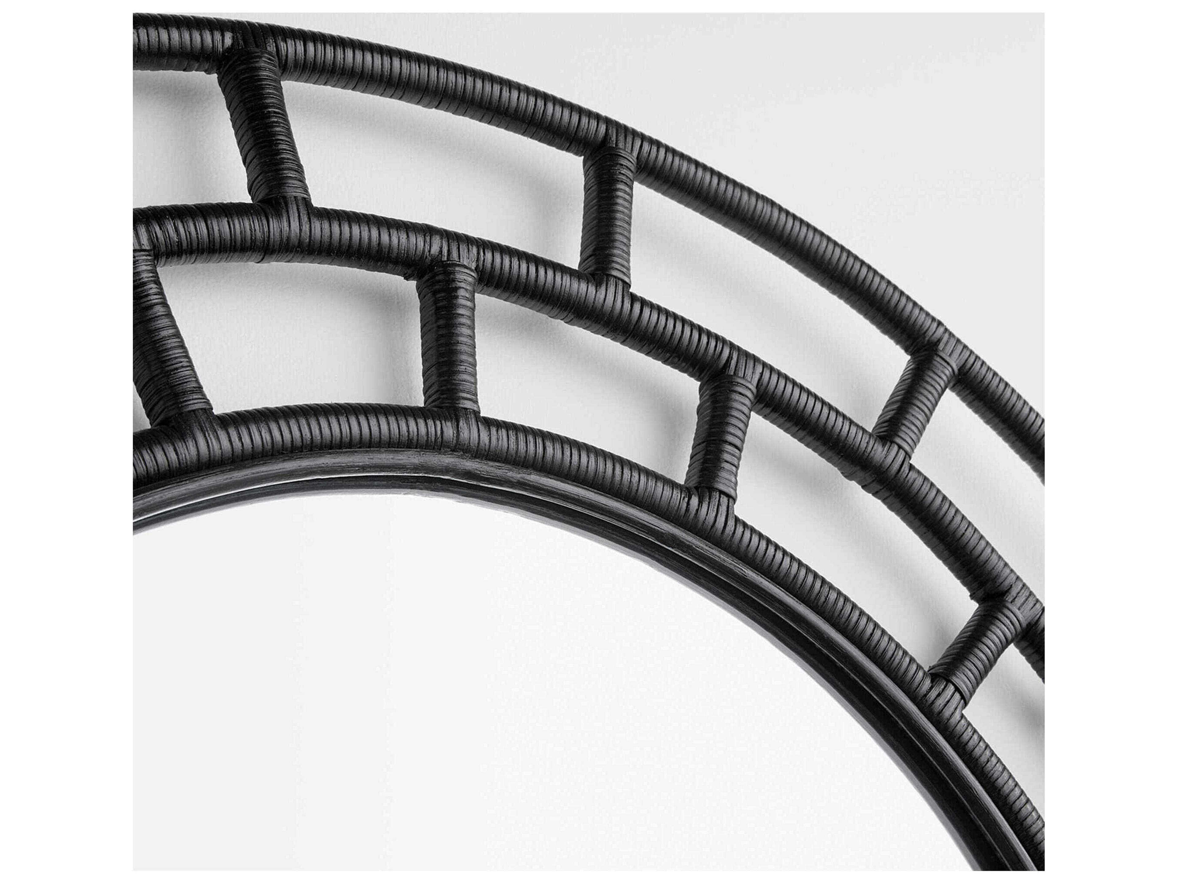 Cyan Design Comoros Black Round Wall Mirror