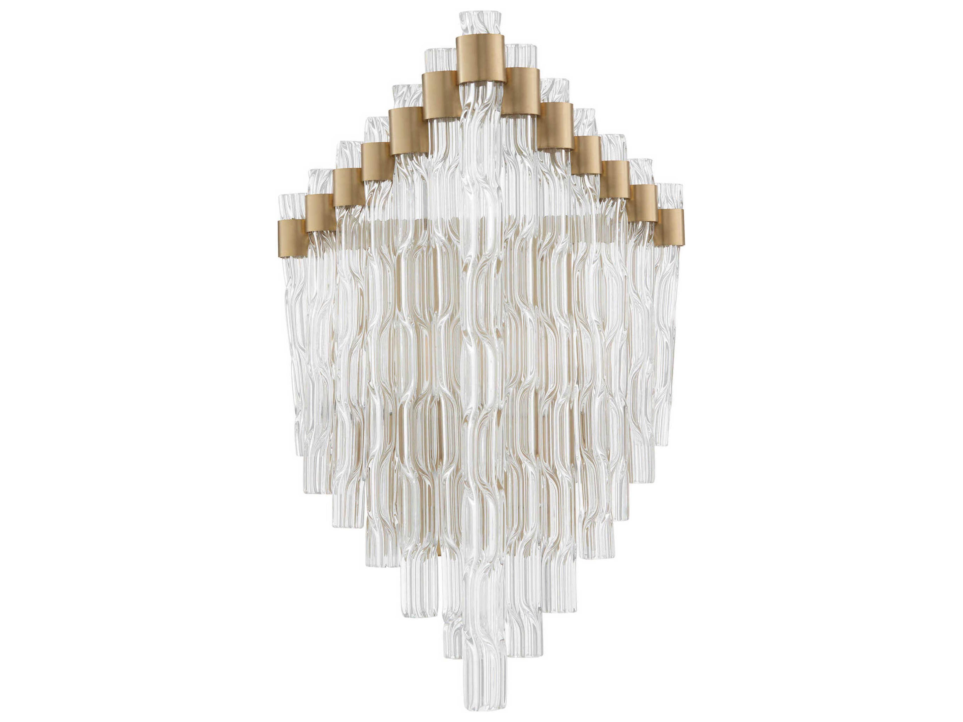 Nob 1-Light Aged Brass Wall Sconce