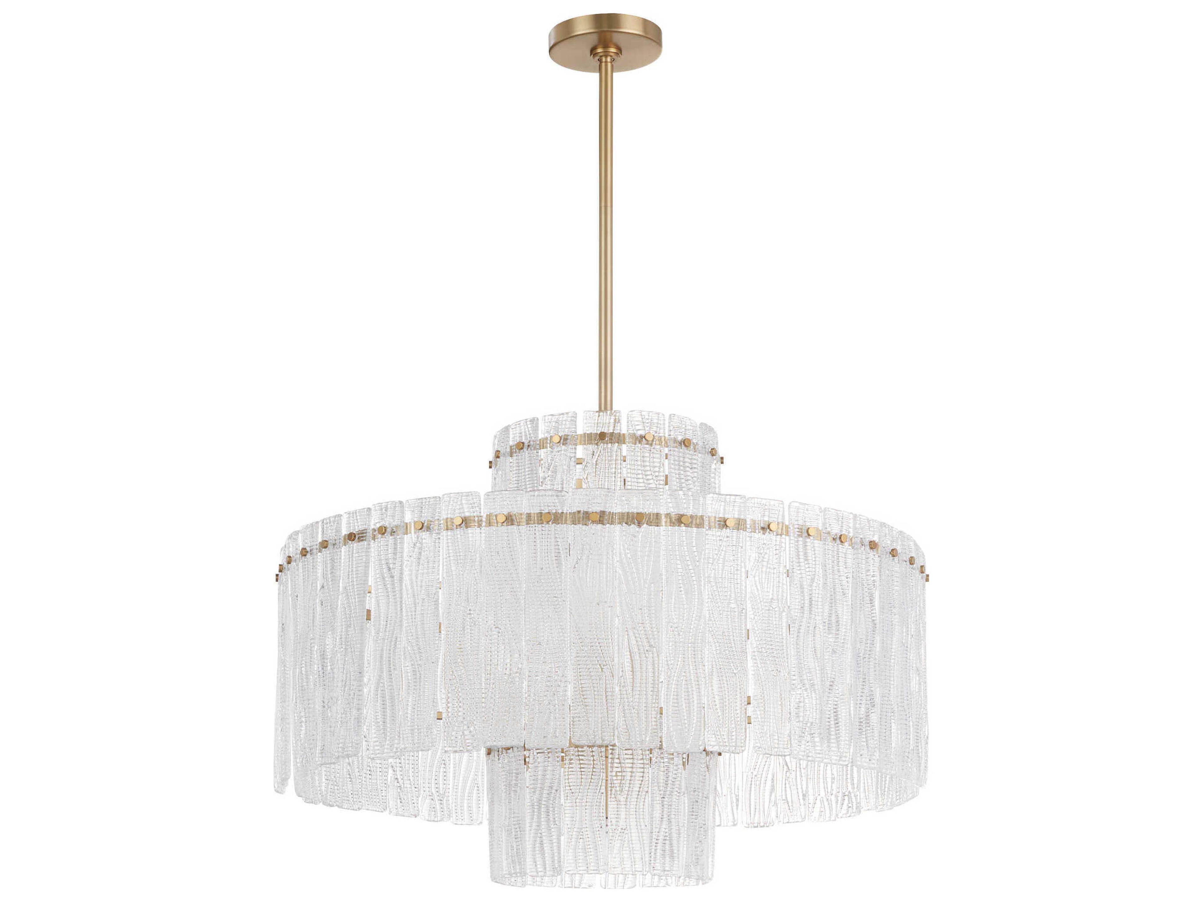 Othello 9-Light Aged Brass Clear Chandelier