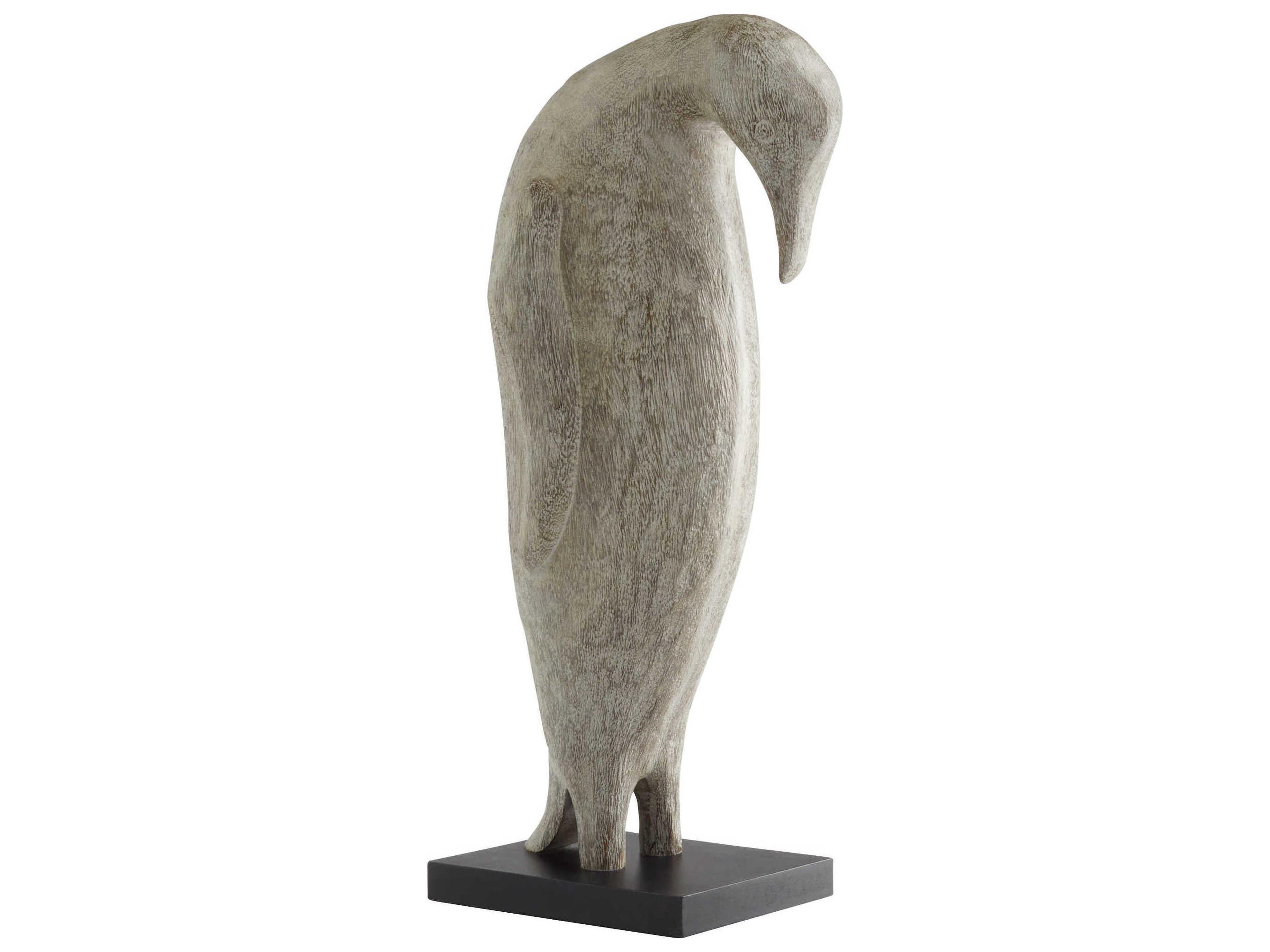 Grey Patina Penguin Sculpture