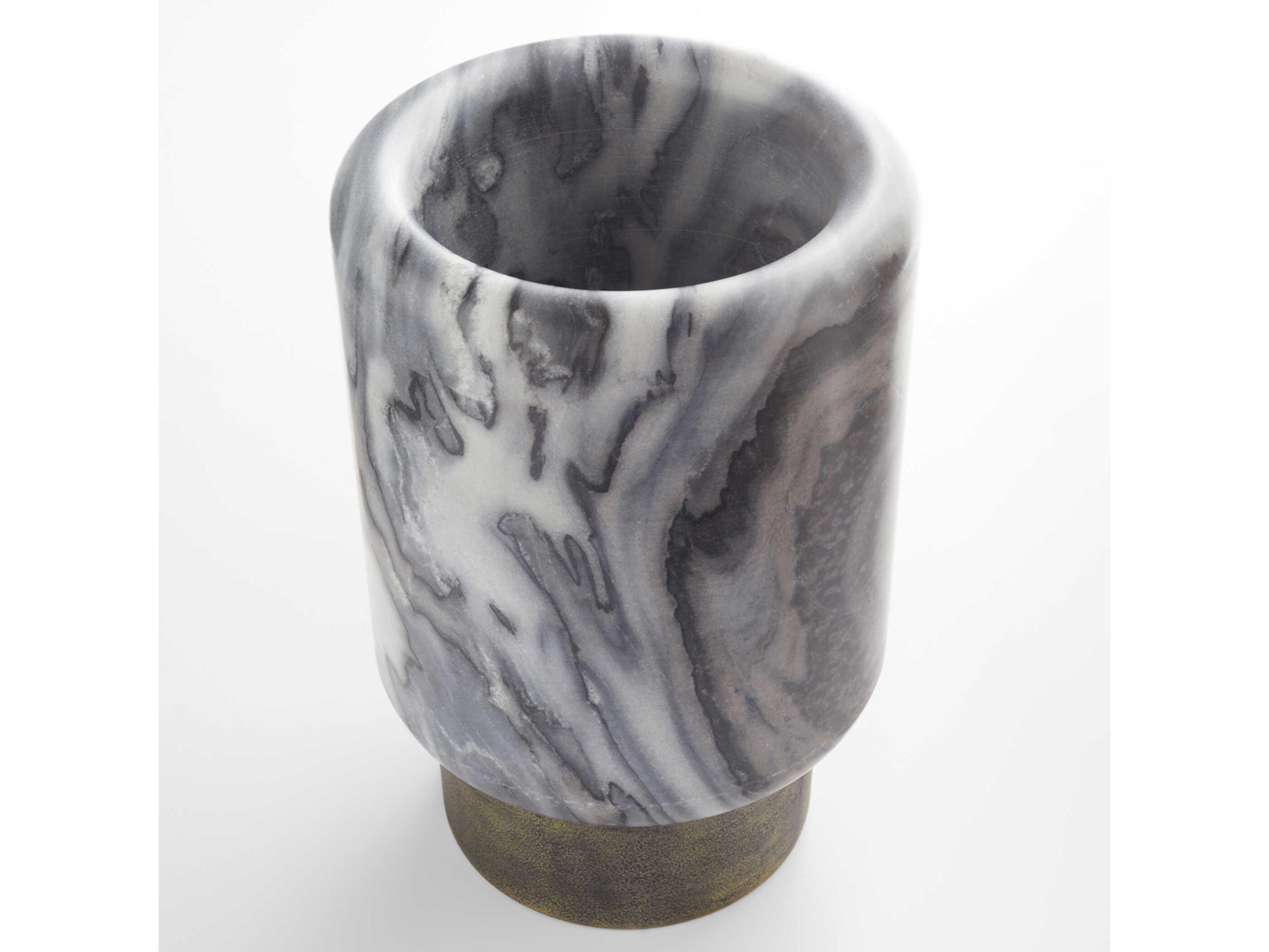 Cyan Design Antique Brass Grey Marble Roma Vase