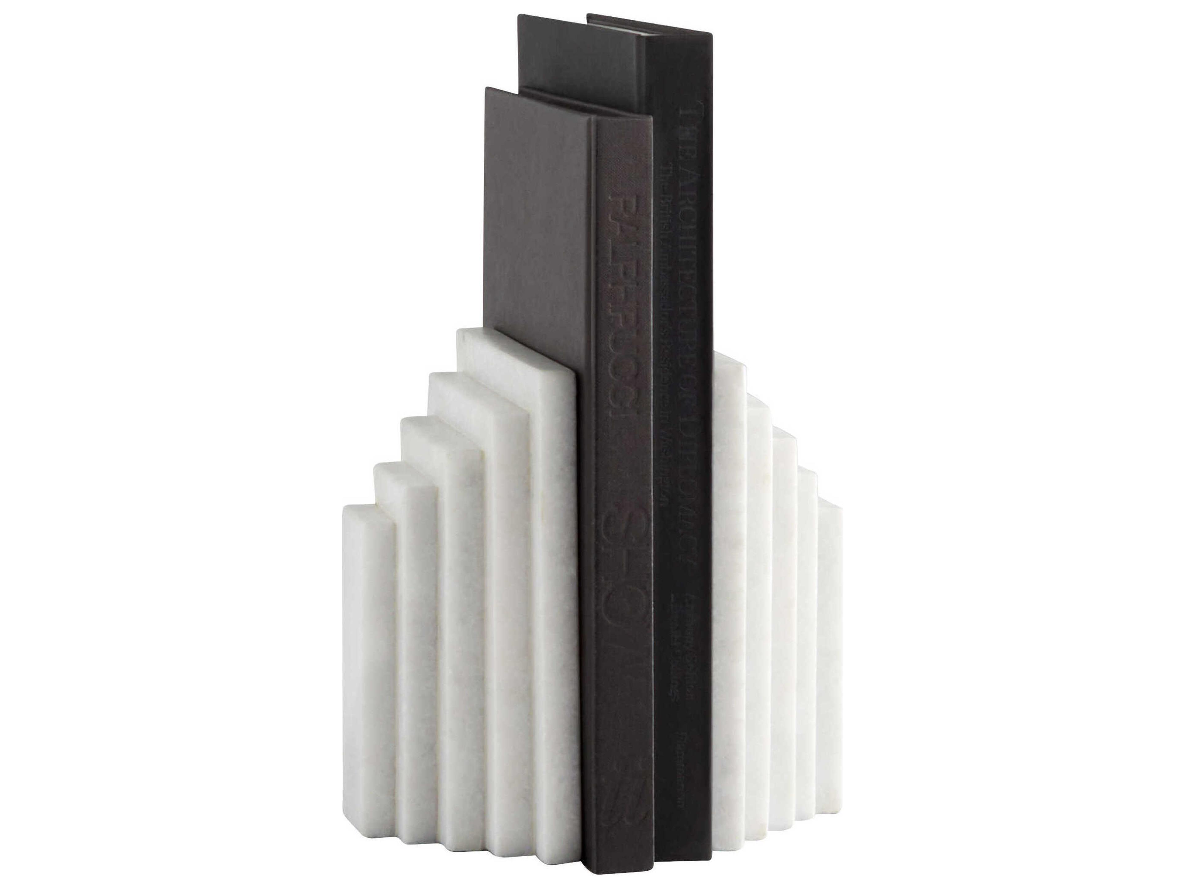 Cyan Design White Epilogue Bookend