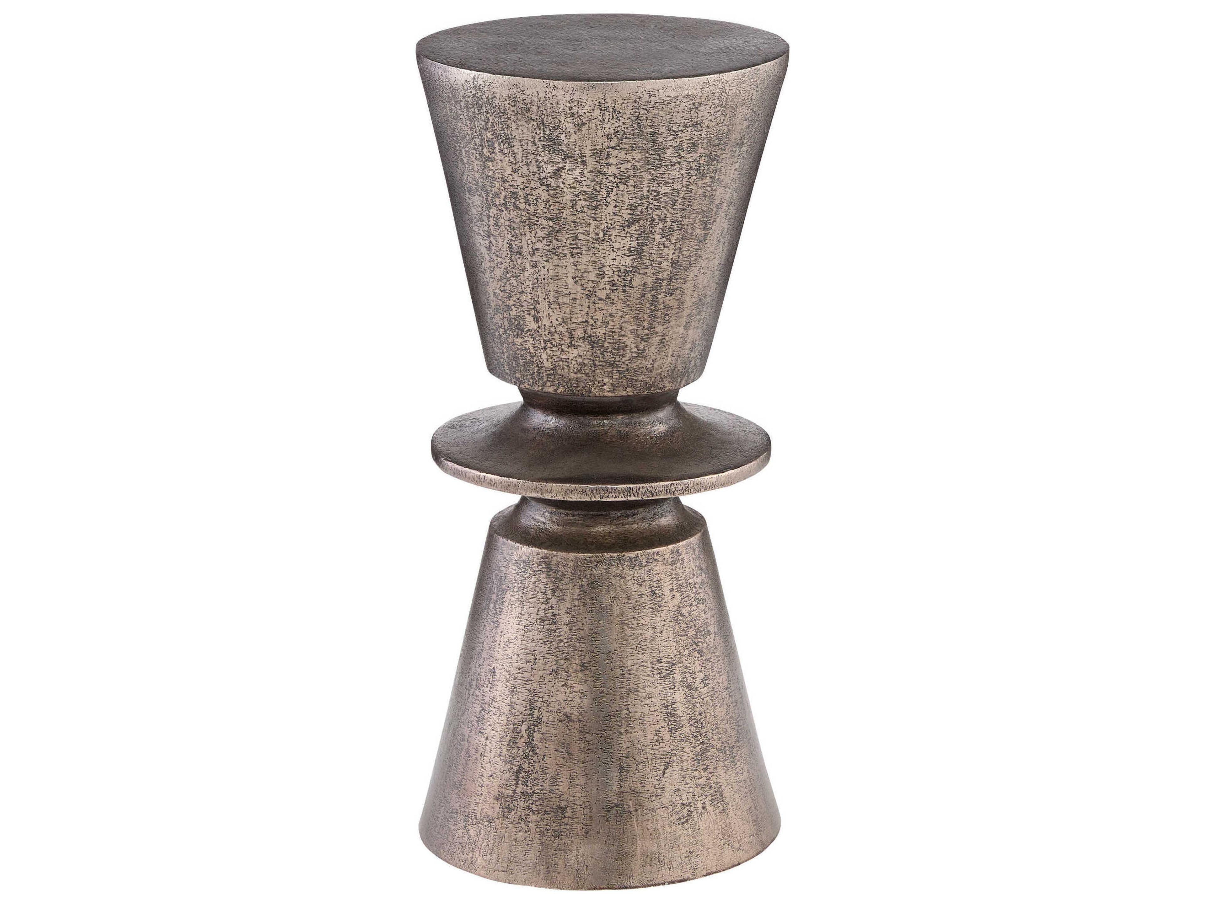 Clepsydra Round Metal End Table