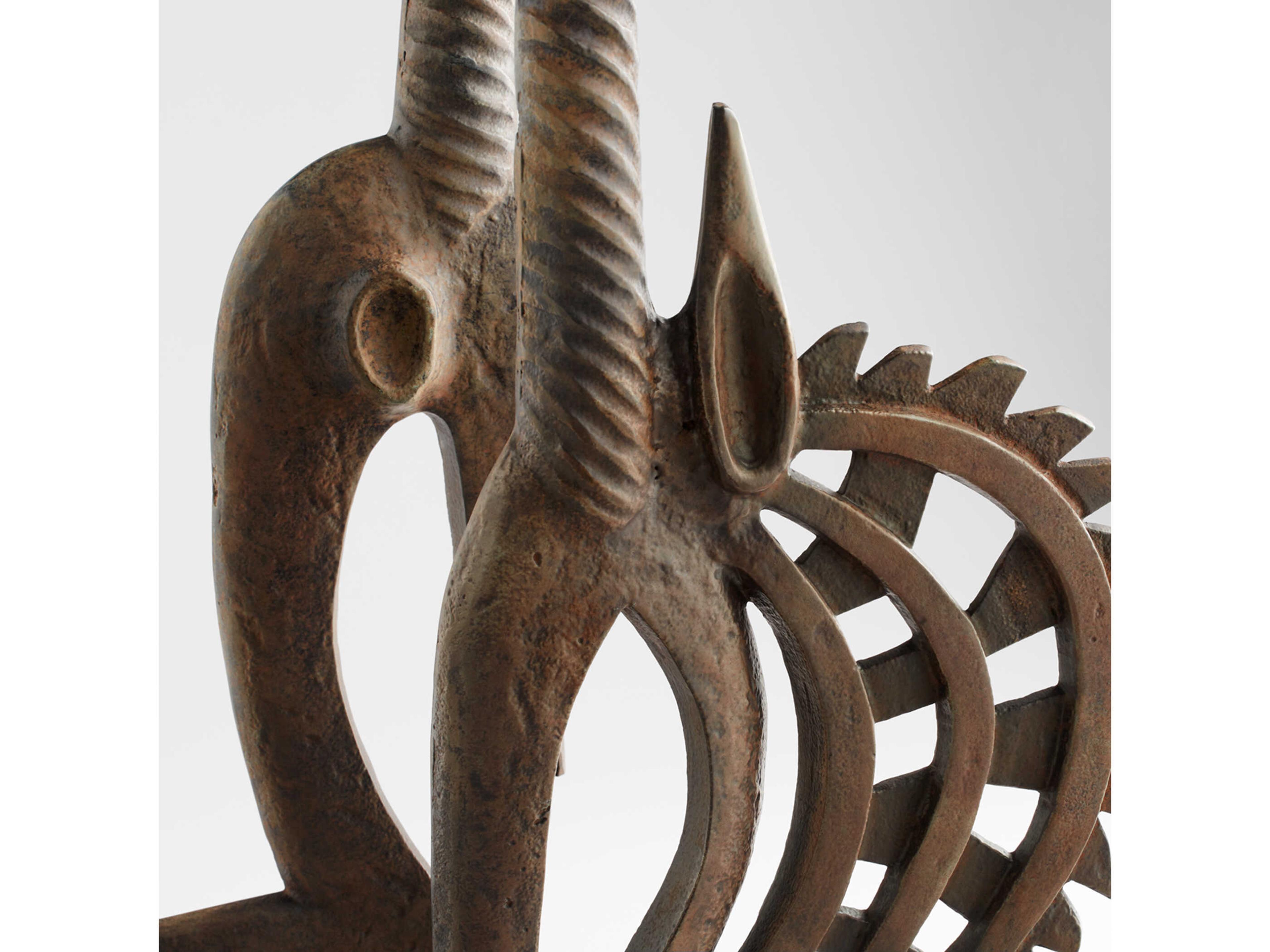 Cyan Design Rustic Springbok Chi Wara Sculpture