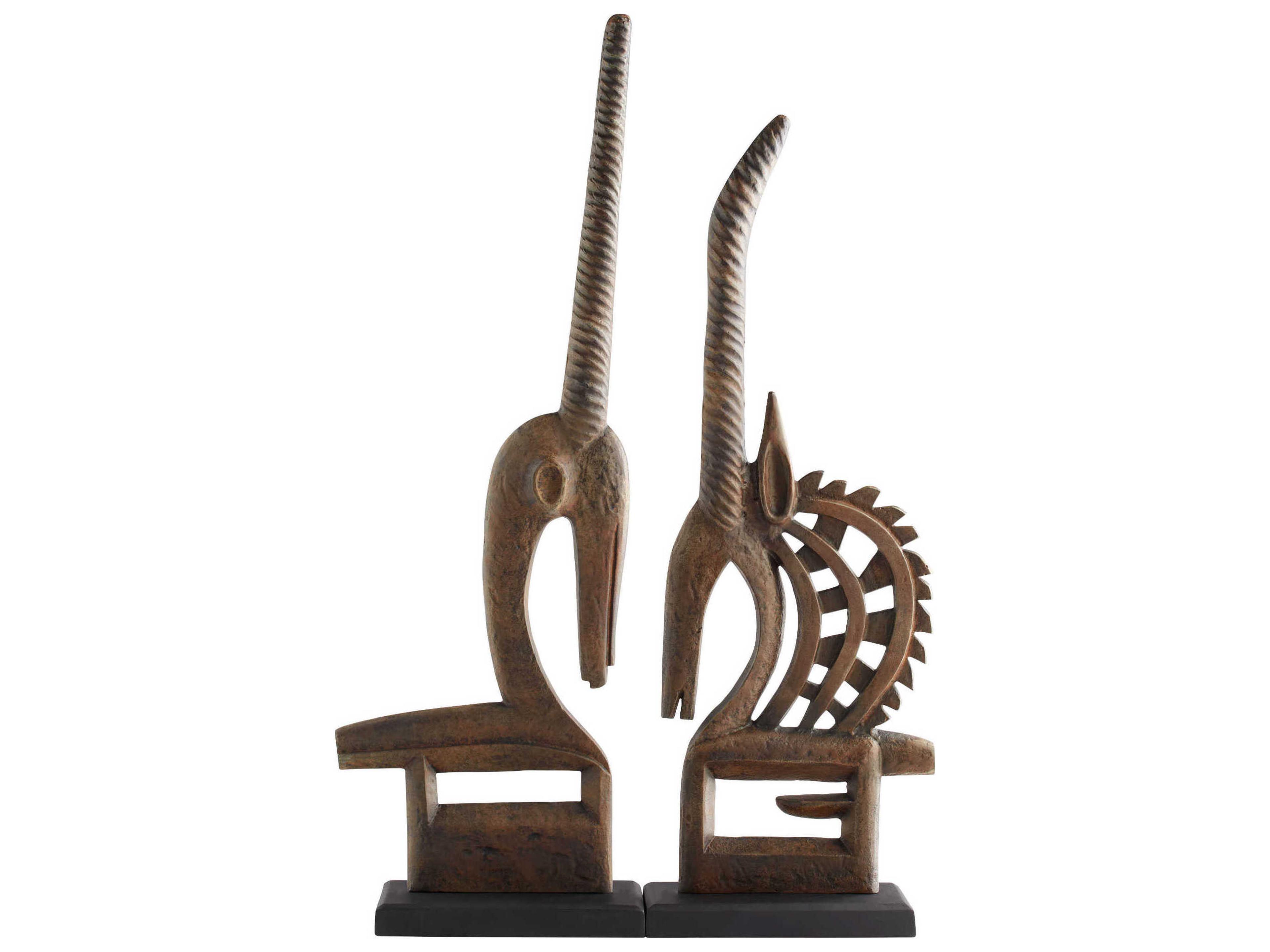 Cyan Design Rustic Antelope Chi Wara Sculpture