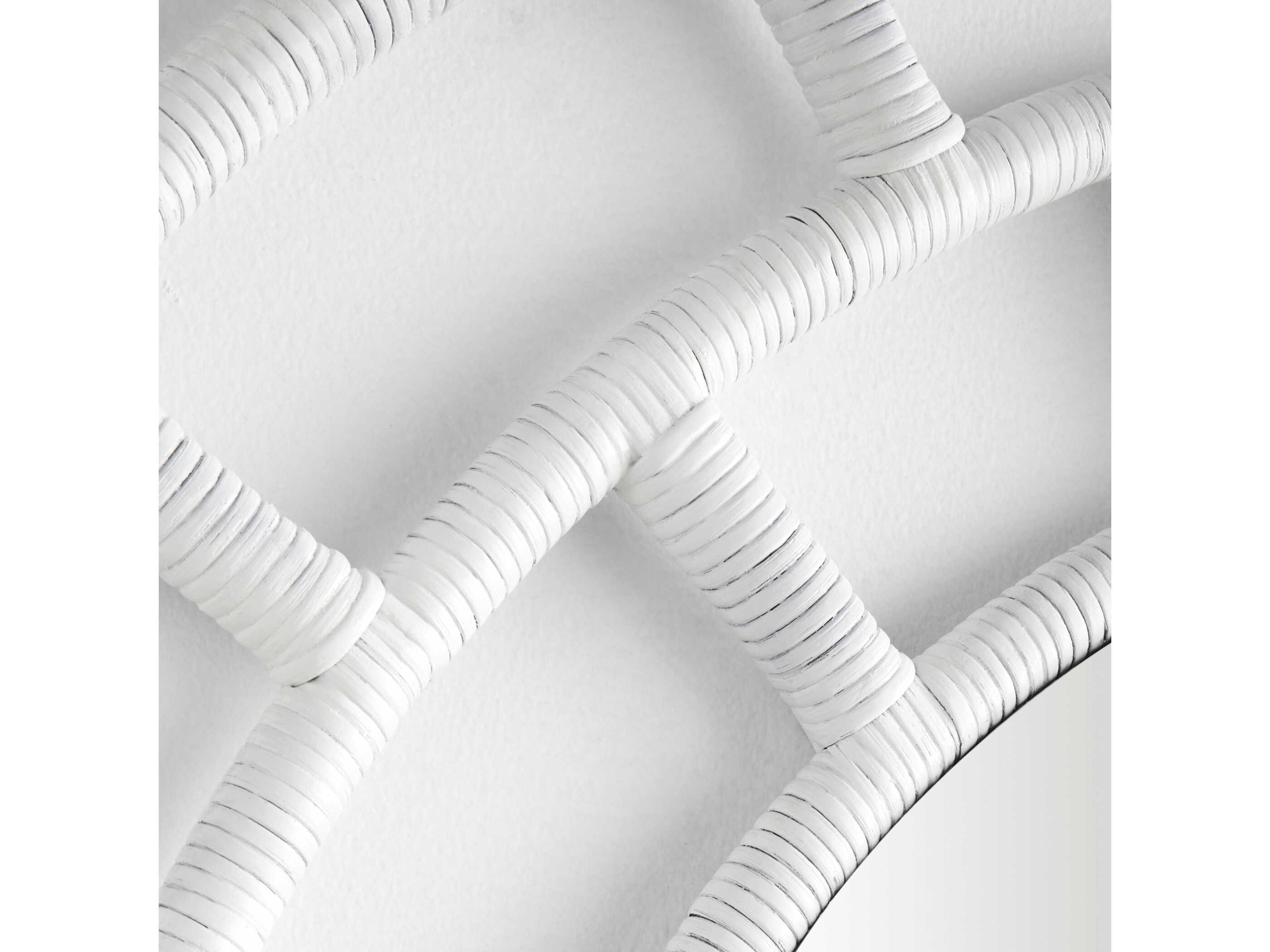 Cyan Design Comoros White Round Wall Mirror