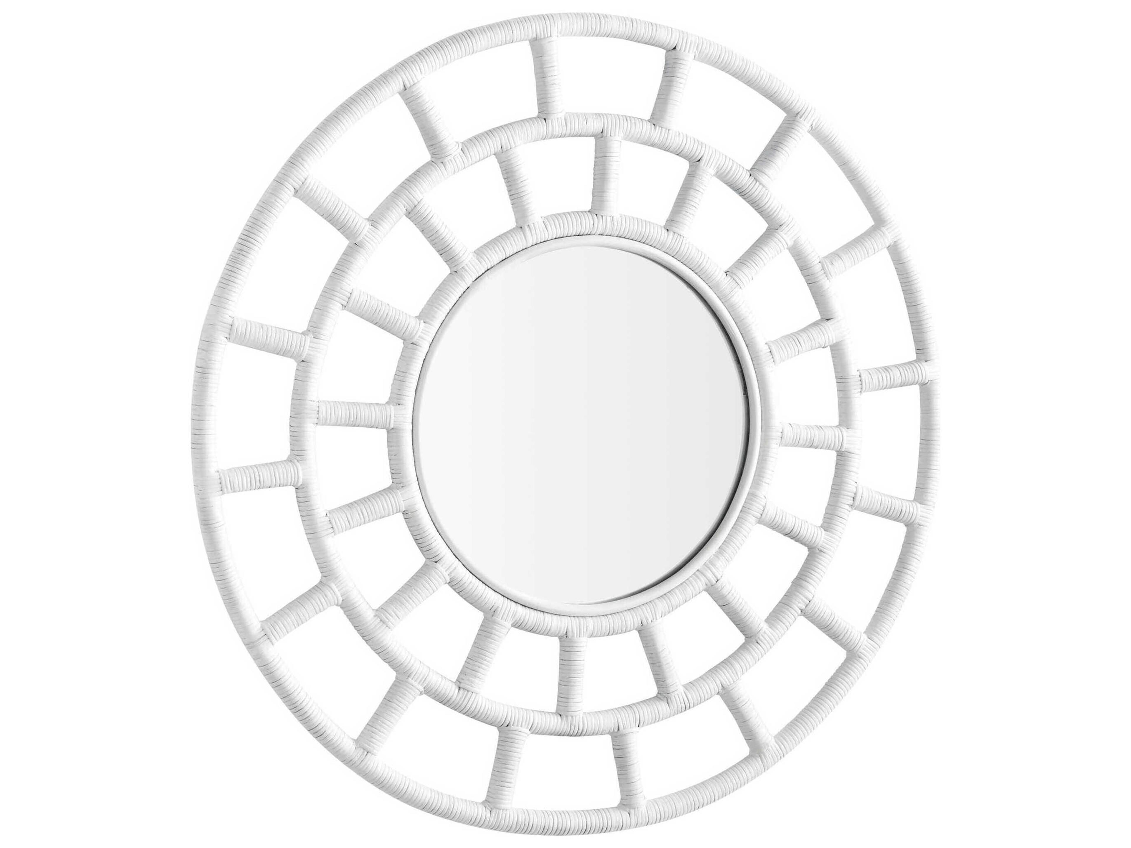 Cyan Design Comoros White Round Wall Mirror