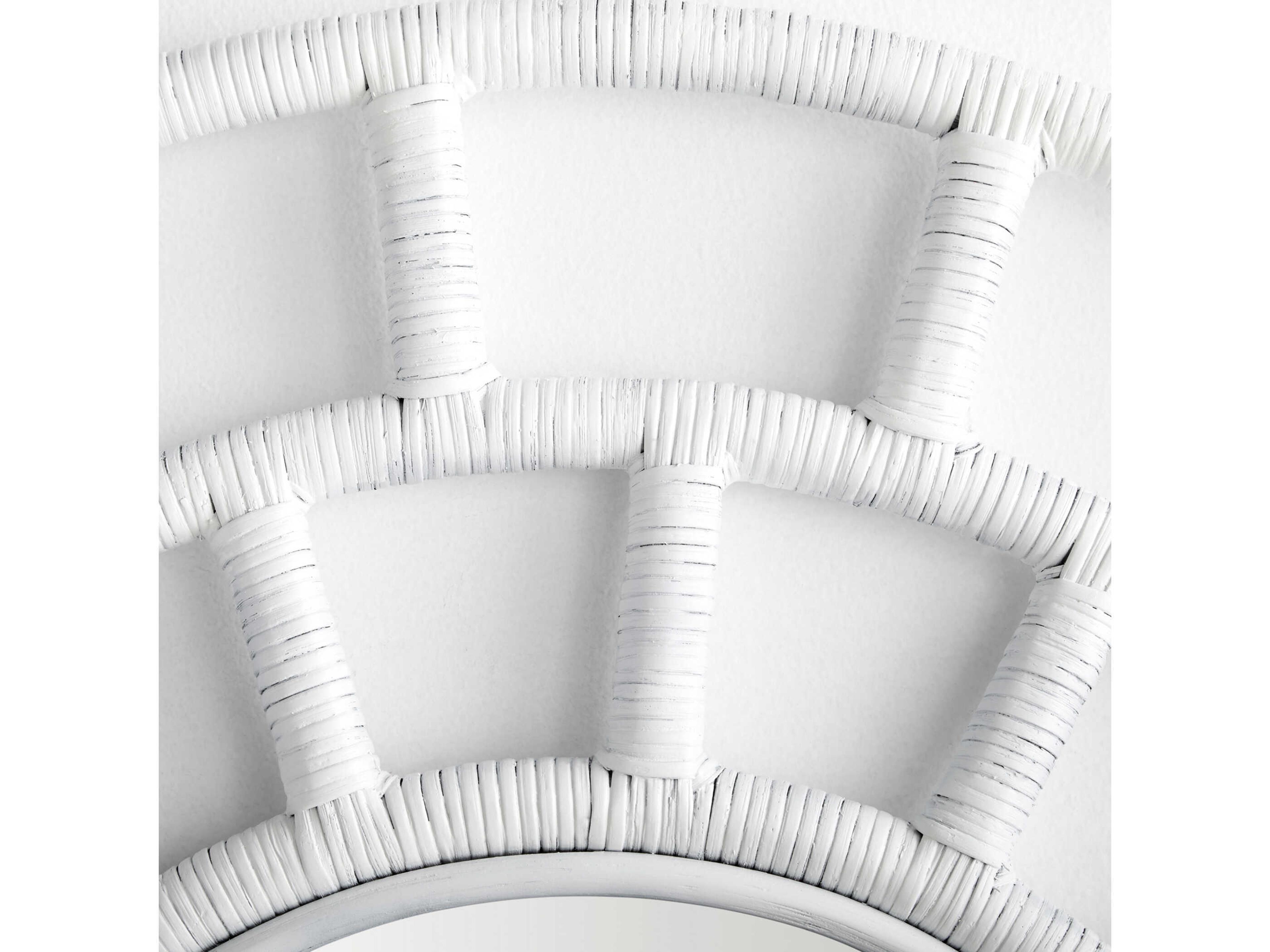 Cyan Design Comoros White Round Wall Mirror