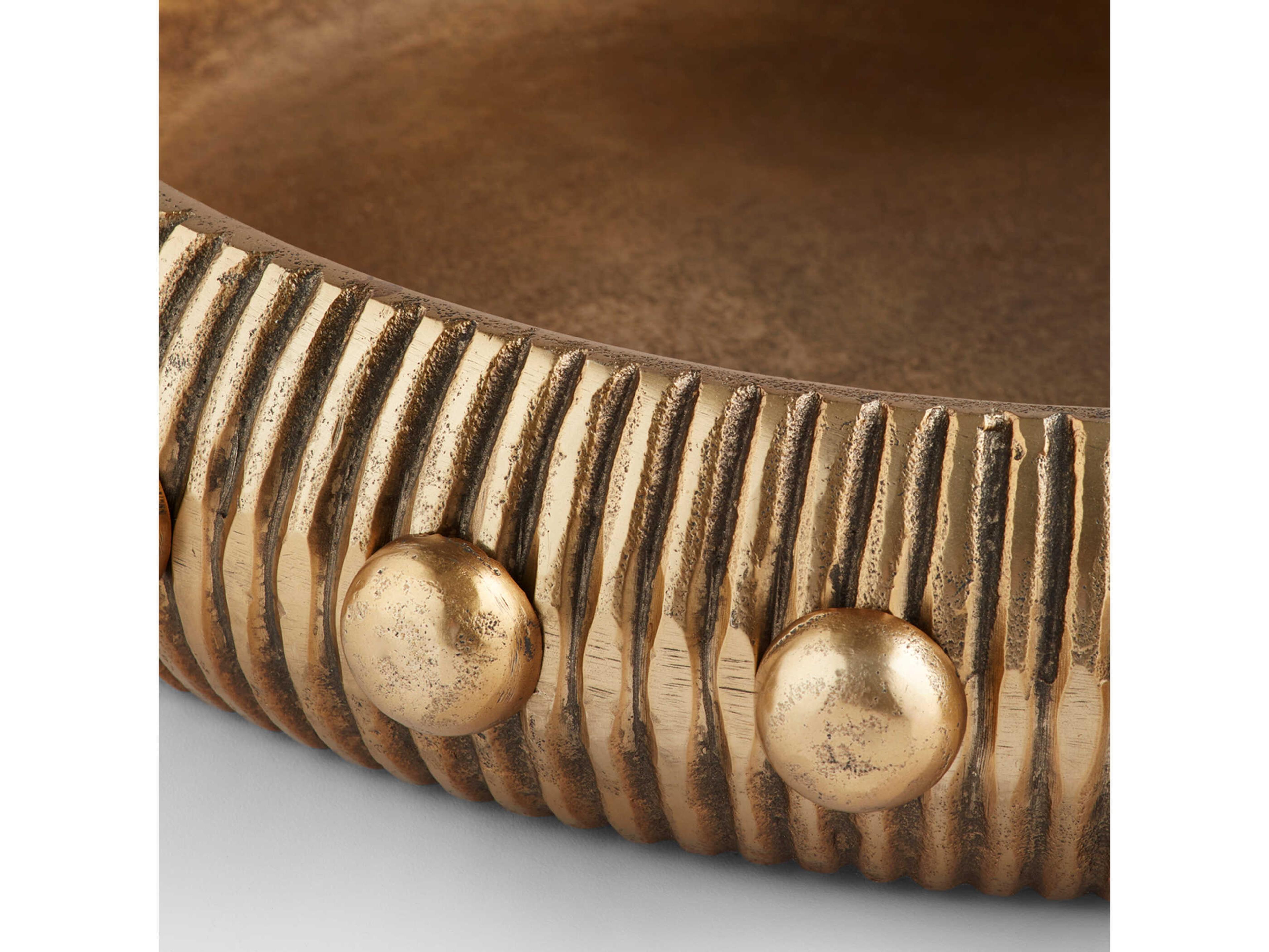 Cyan Design Antique Brass Batten Serving Tray