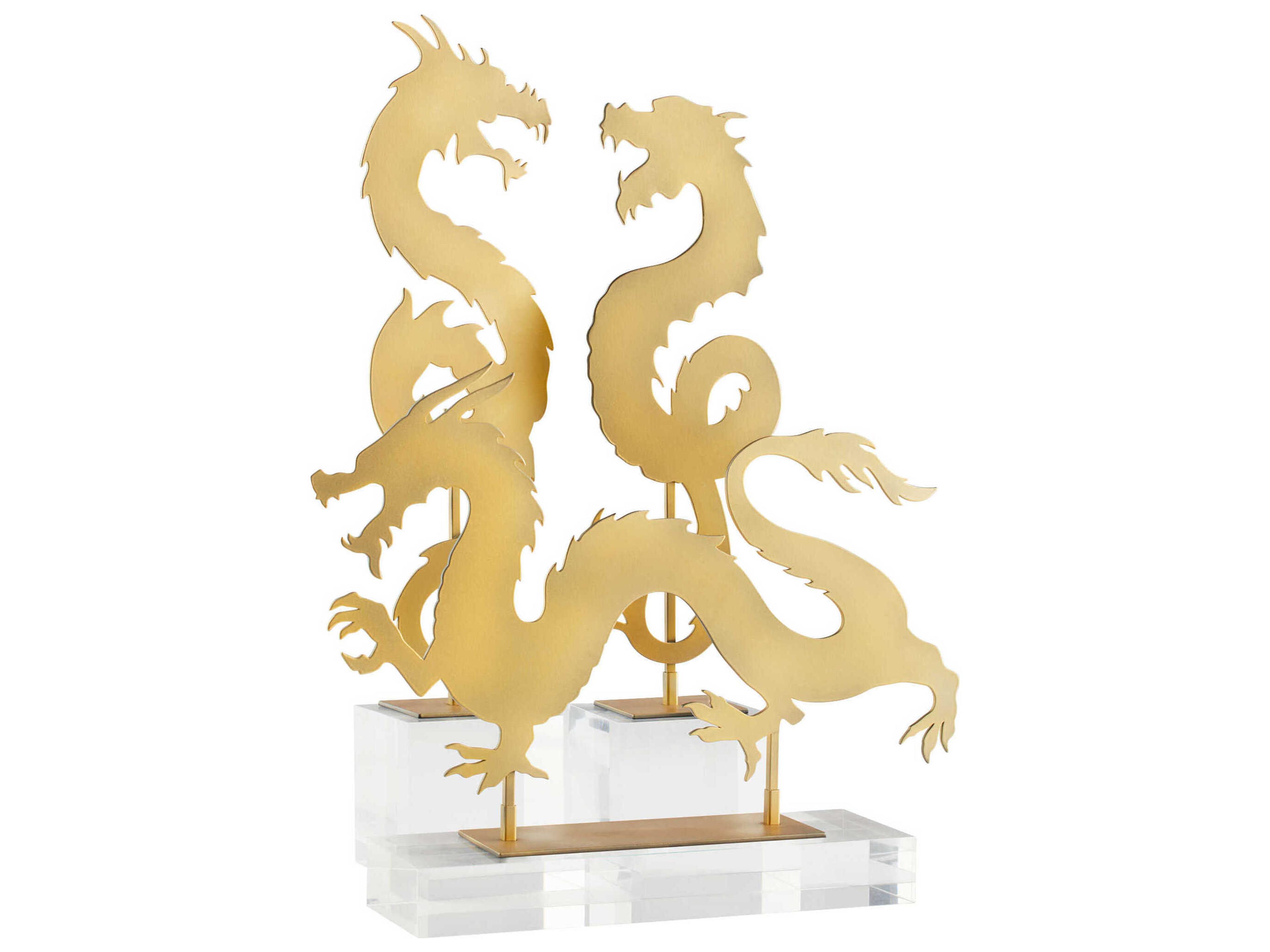 Cyan Design Gold Haku Dragon Sculpture