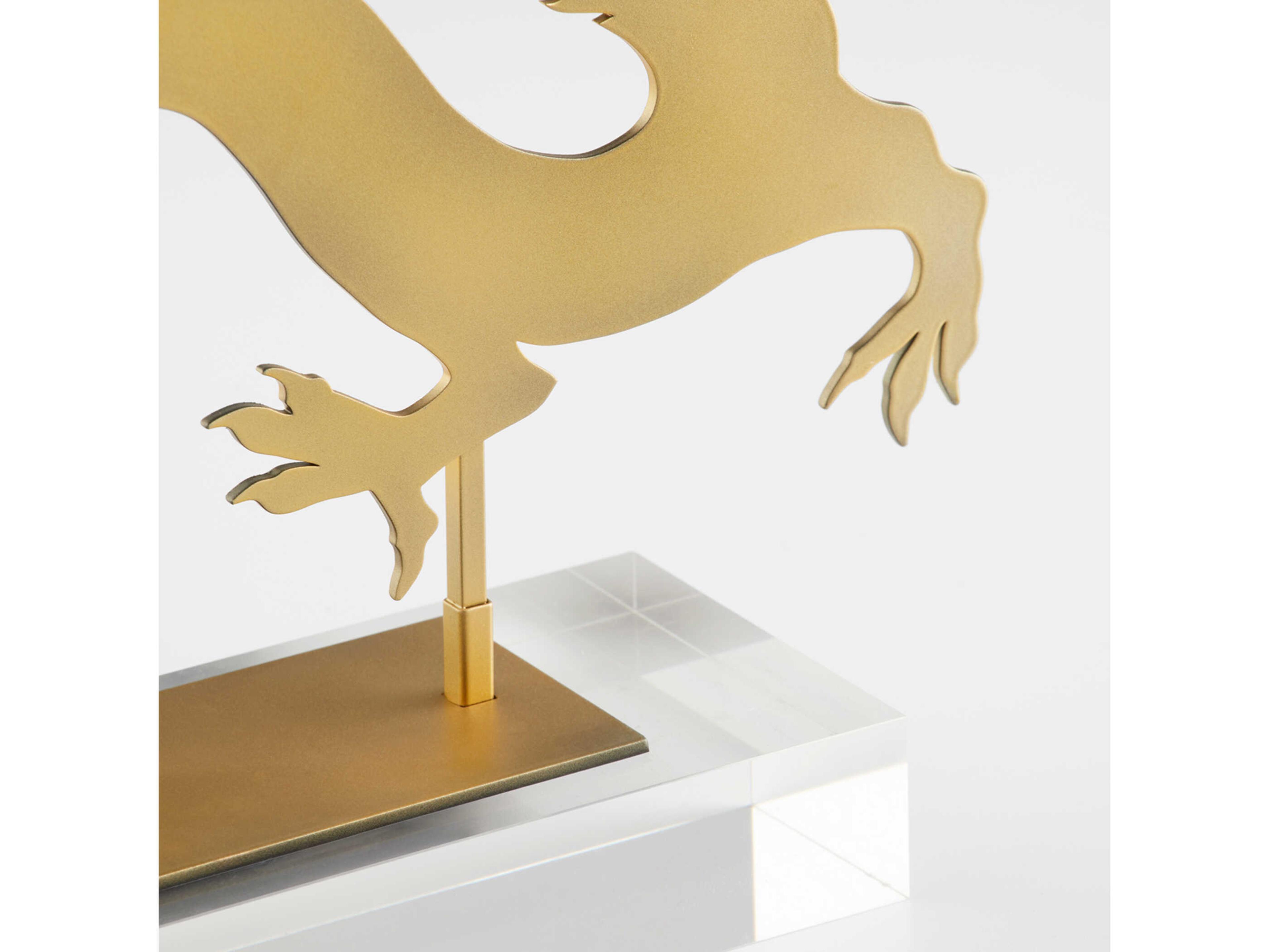 Cyan Design Gold Haku Dragon Sculpture