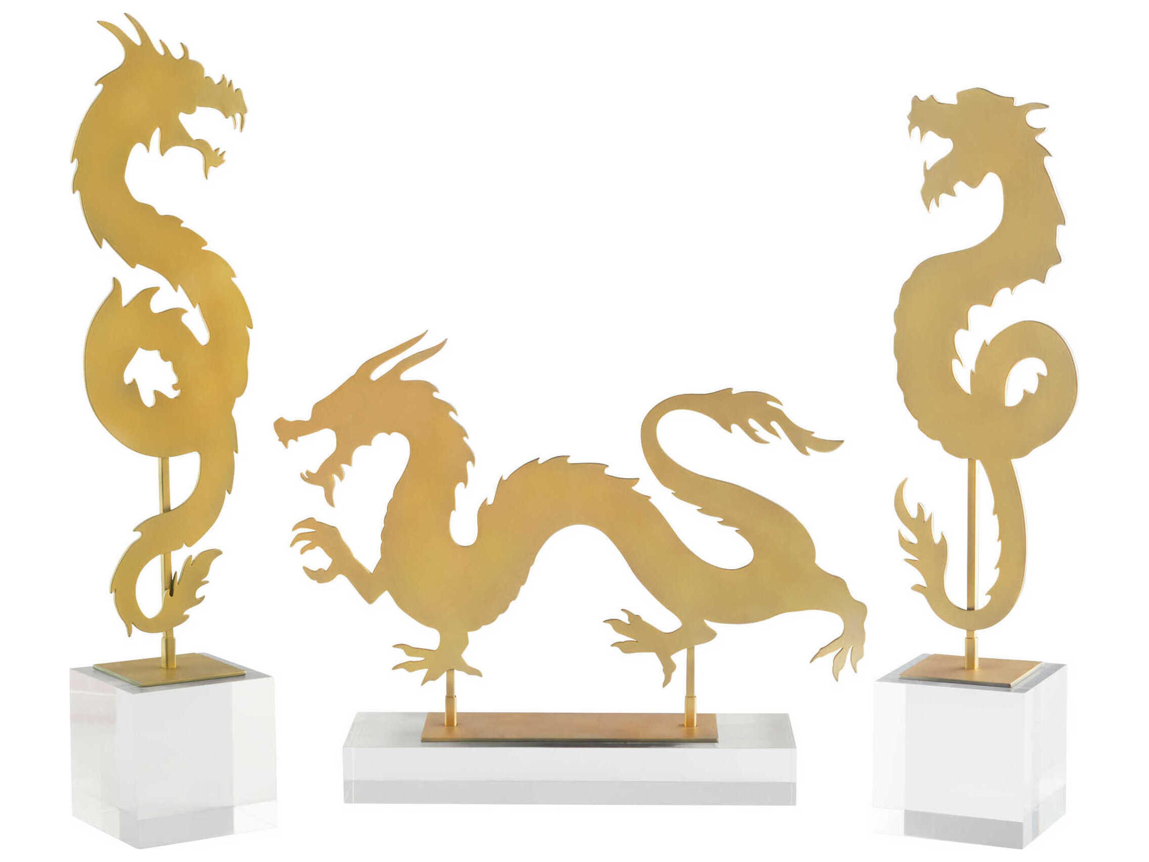 Cyan Design Gold Haku Dragon Sculpture