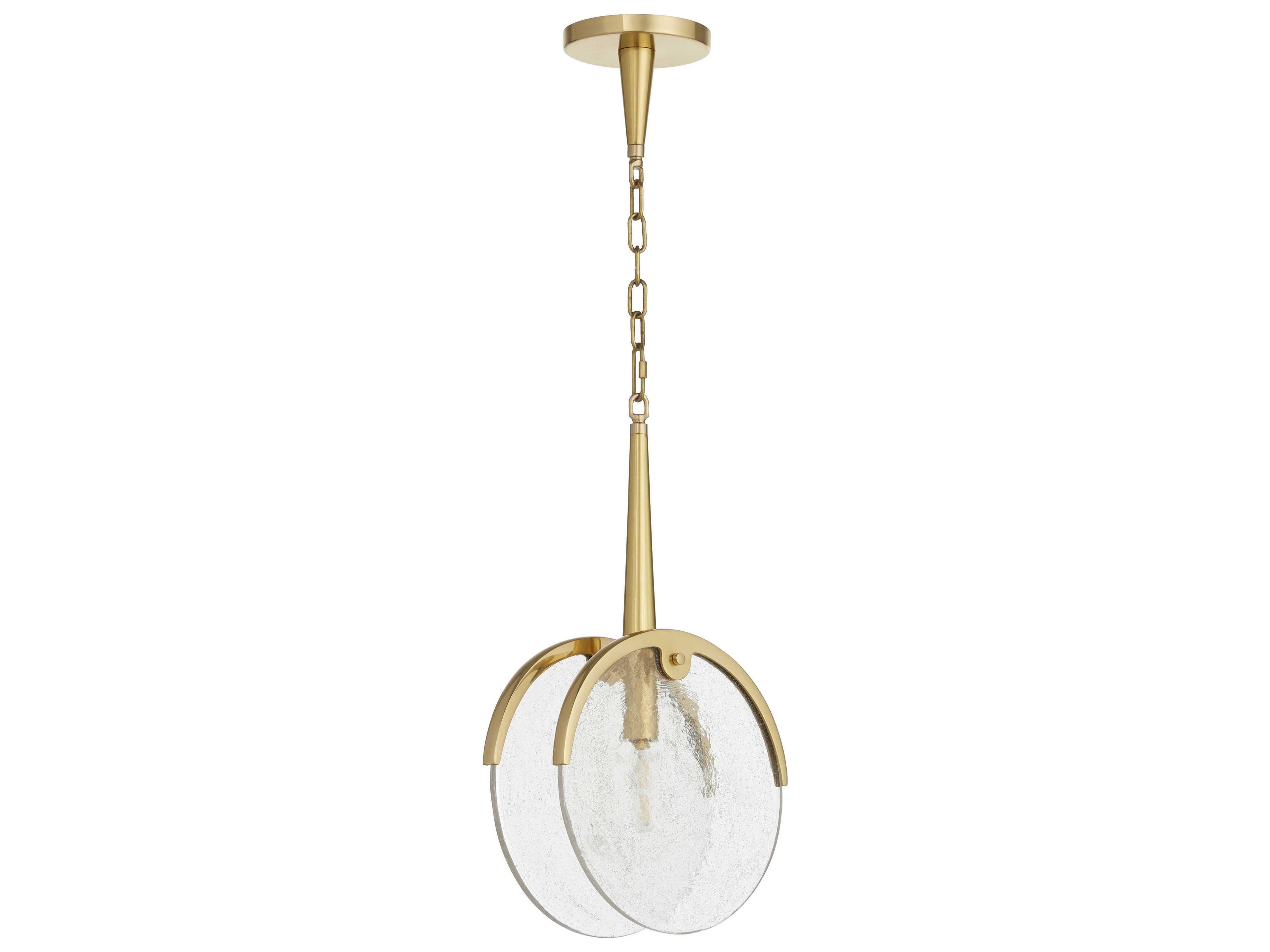 Alton 1-Light Aged Brass Mini Pendant