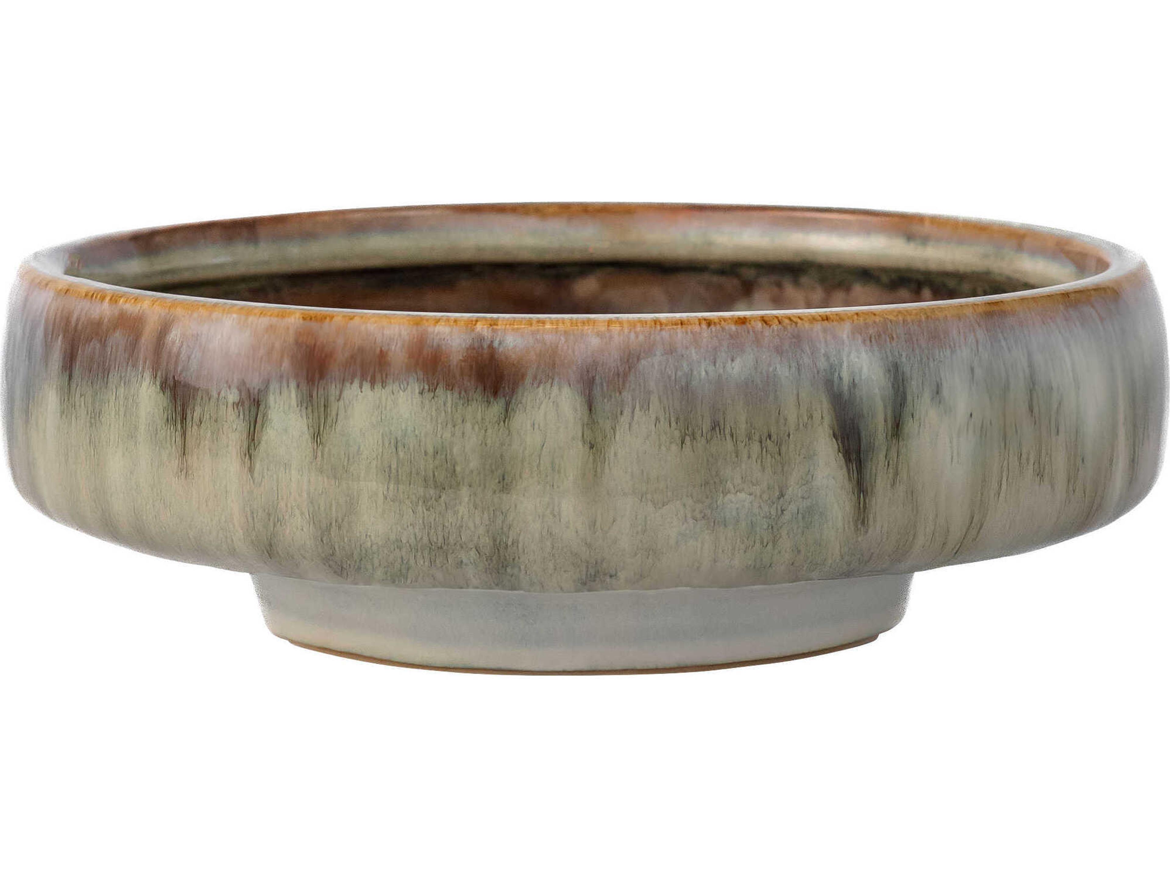 Cascade Mocha Elevated Decorative Bowl