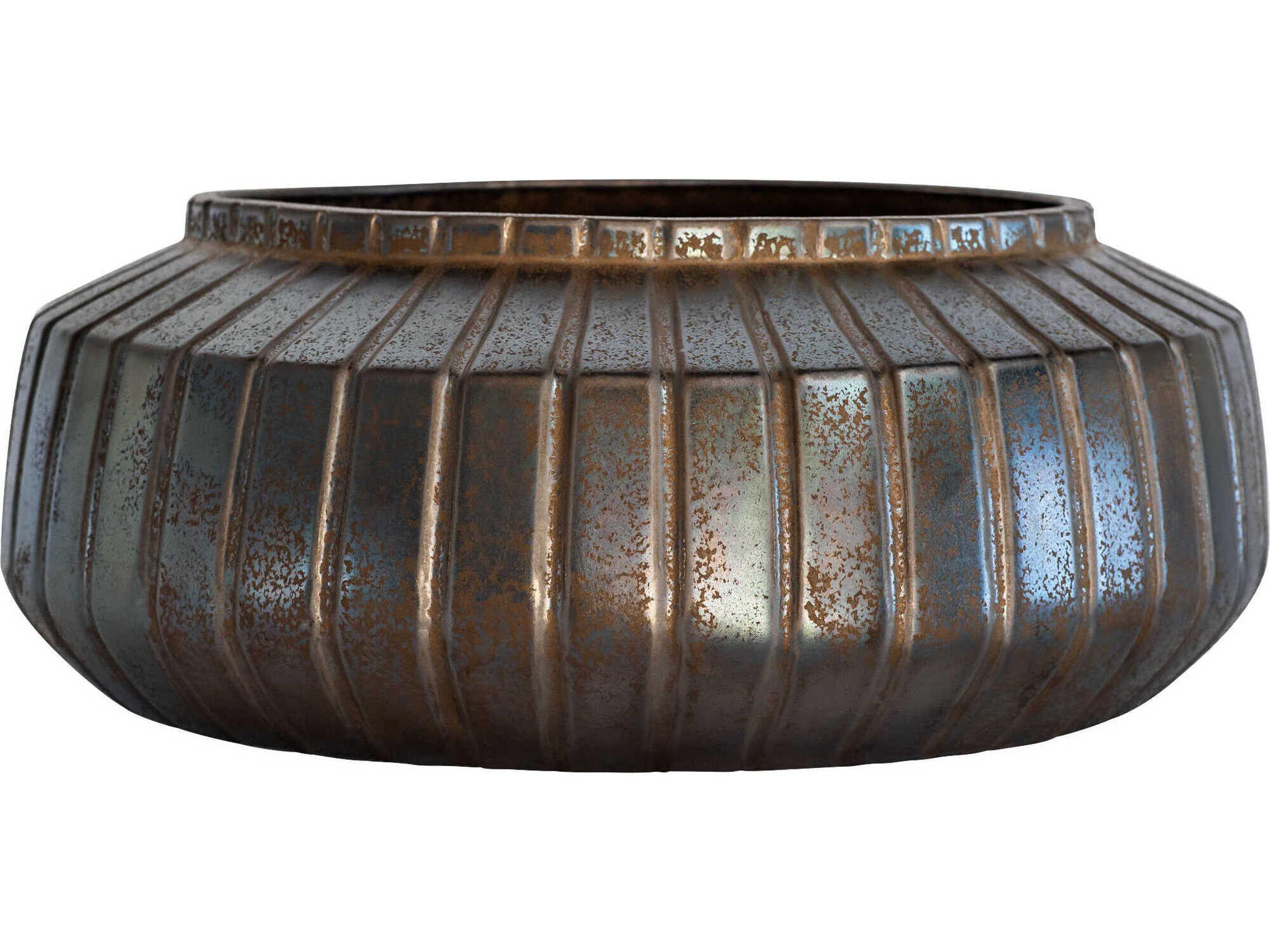 Crystal Bronze Ribbed Sweater Decorative Bowl
