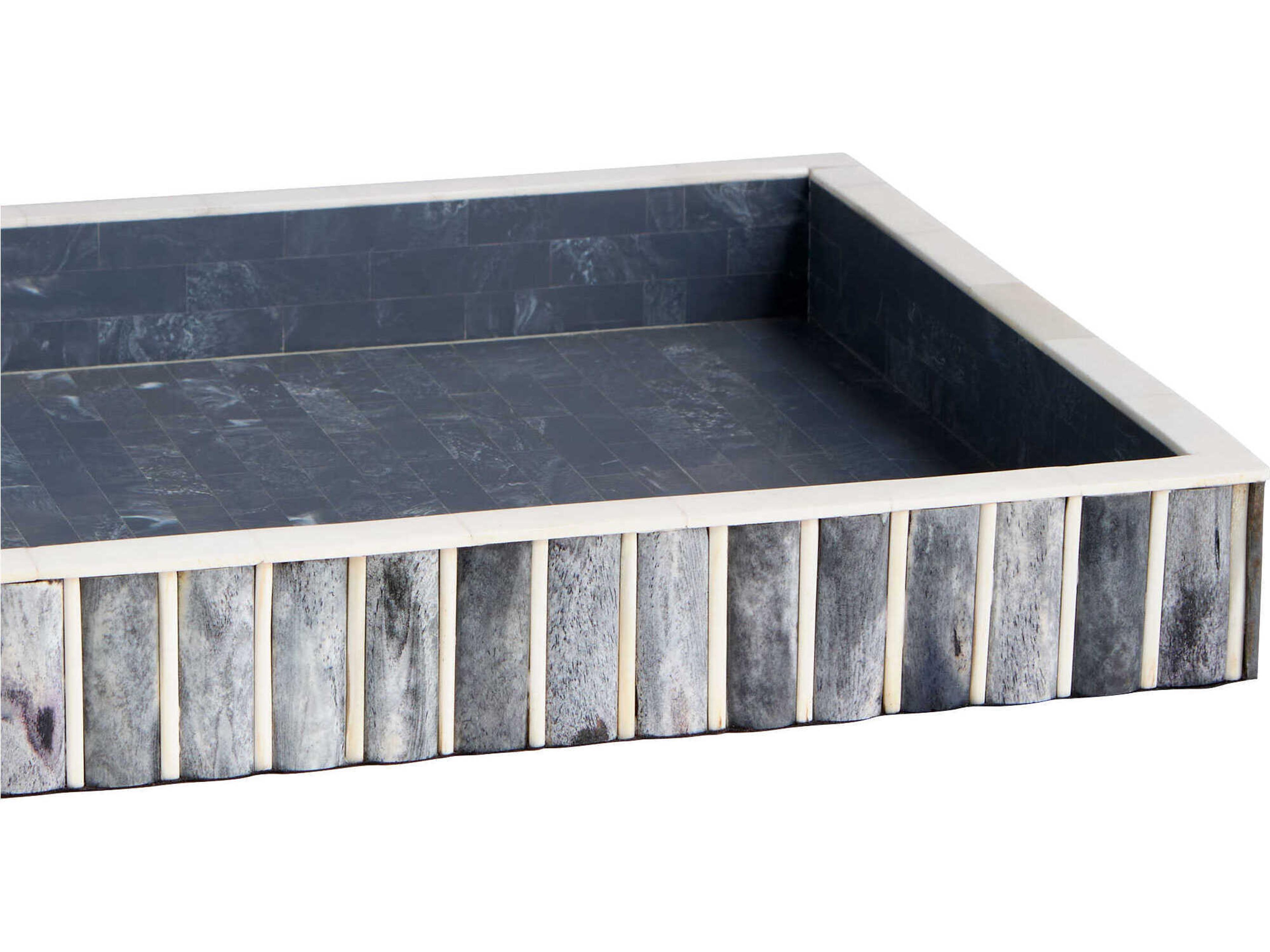 Cyan Design Blue White Lapis Serving Tray