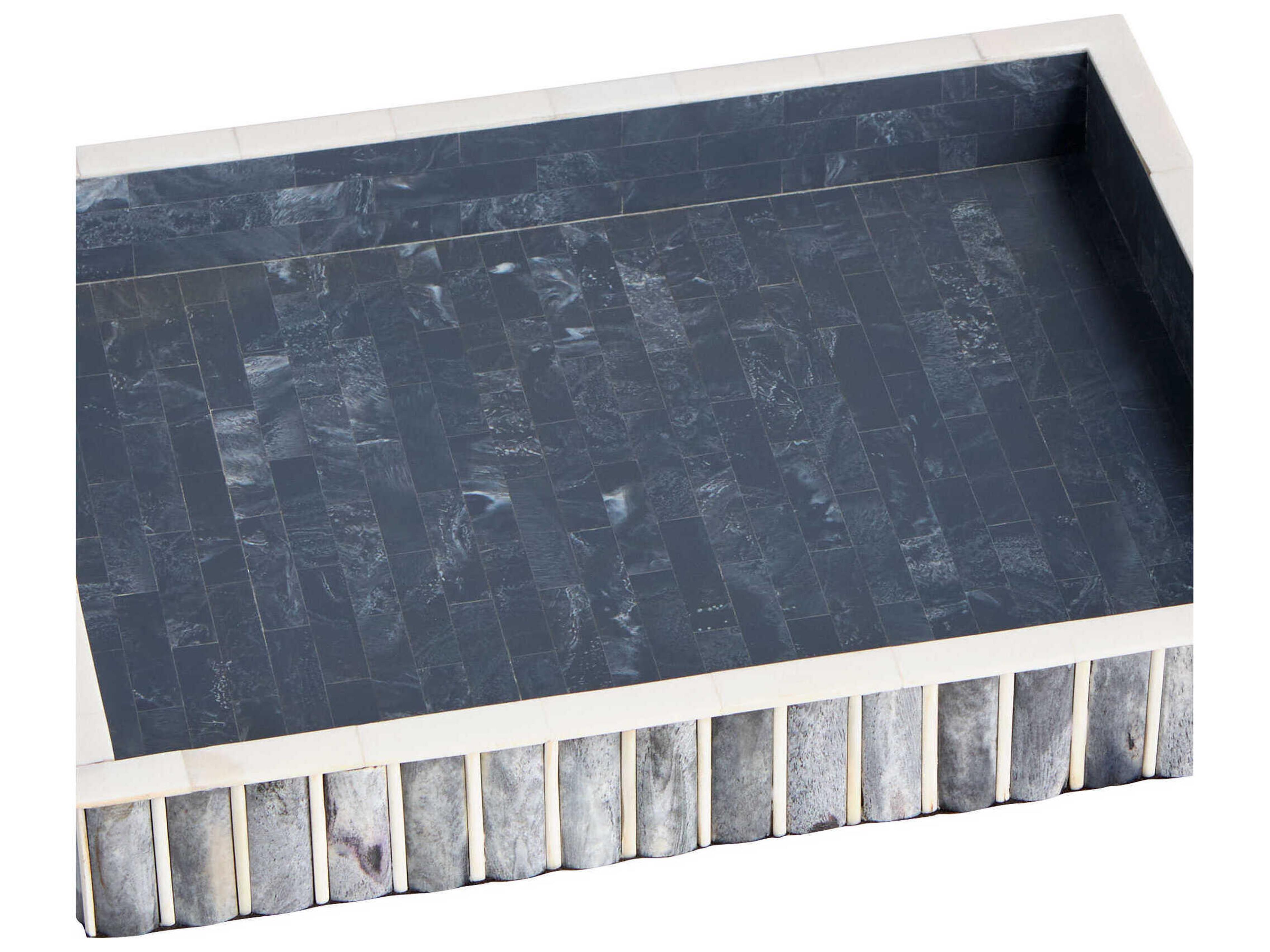 Cyan Design Blue White Lapis Serving Tray