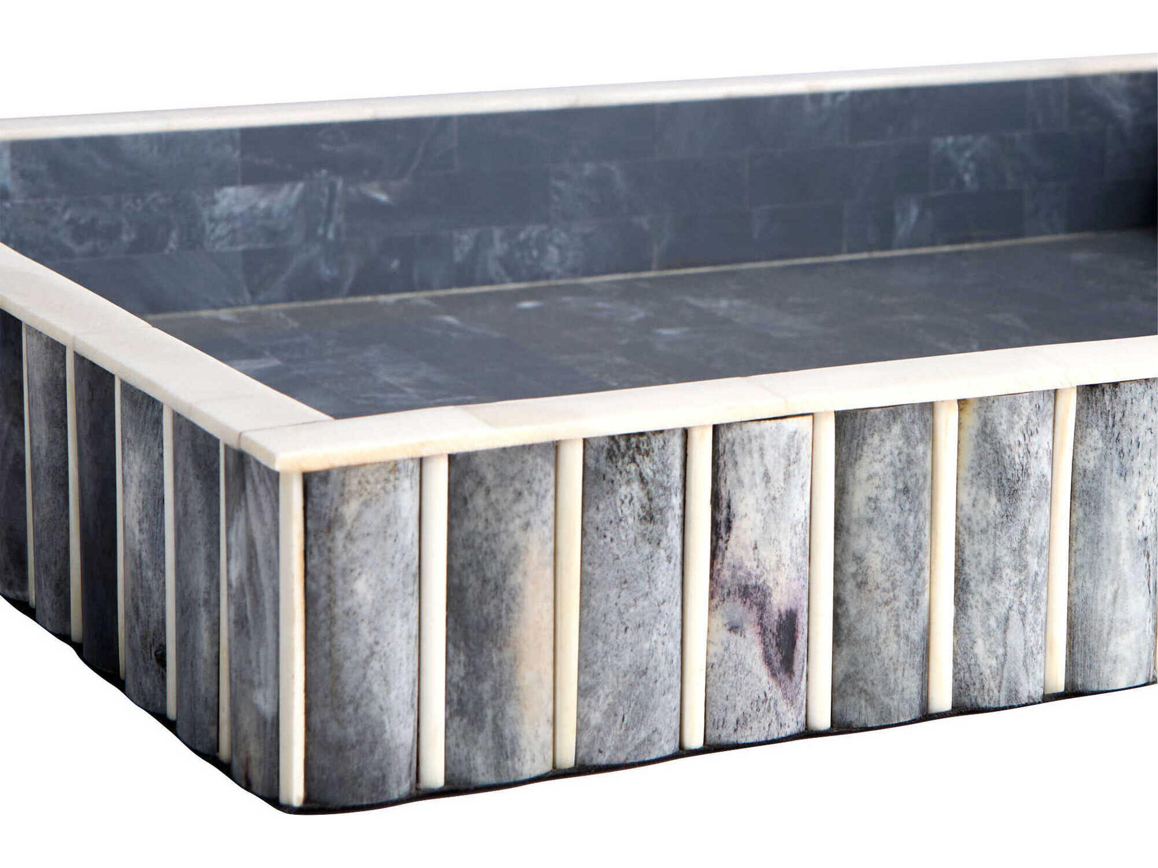 Cyan Design Blue White Lapis Serving Tray