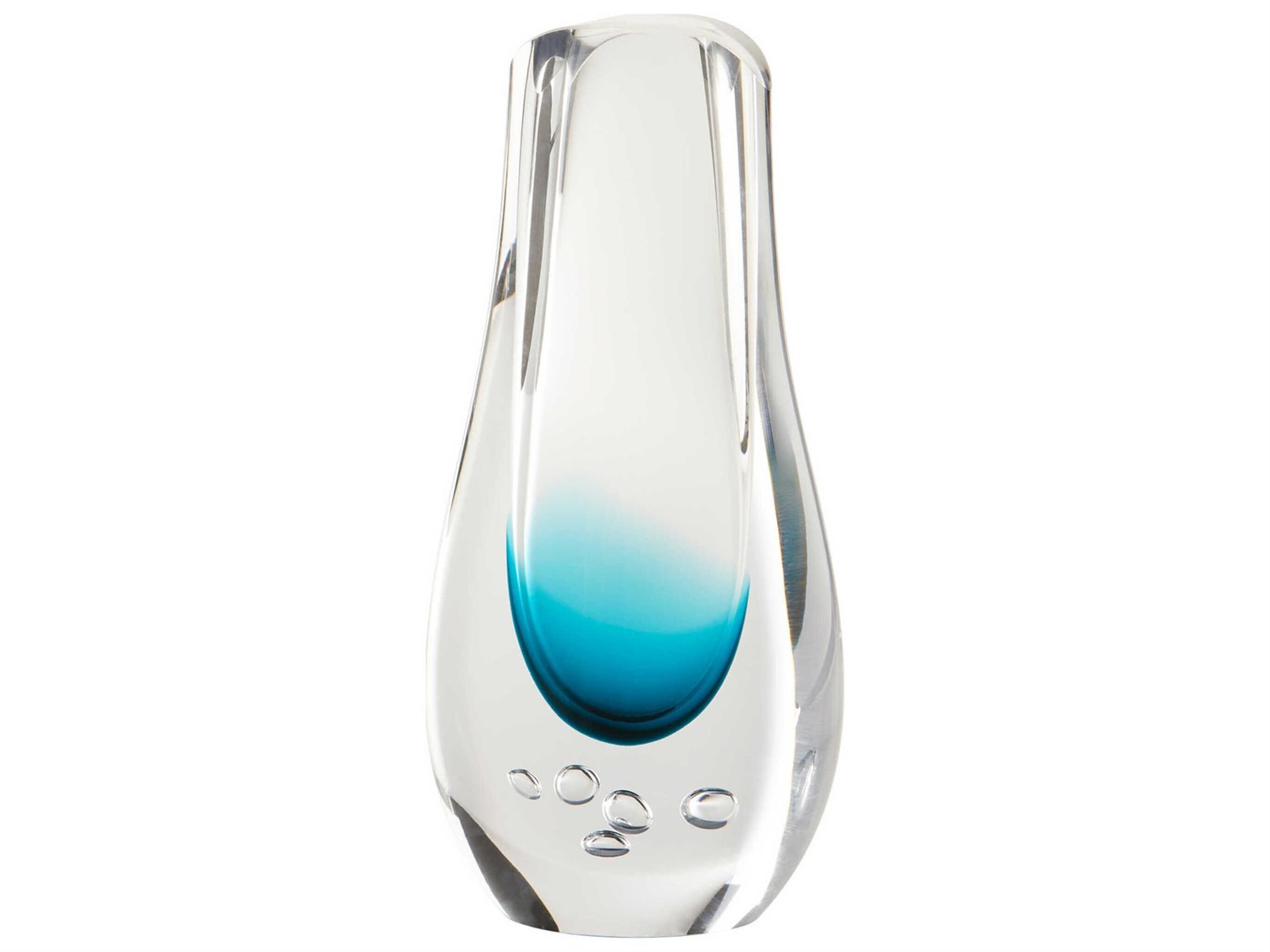 Clear Blue Tidepool Vase