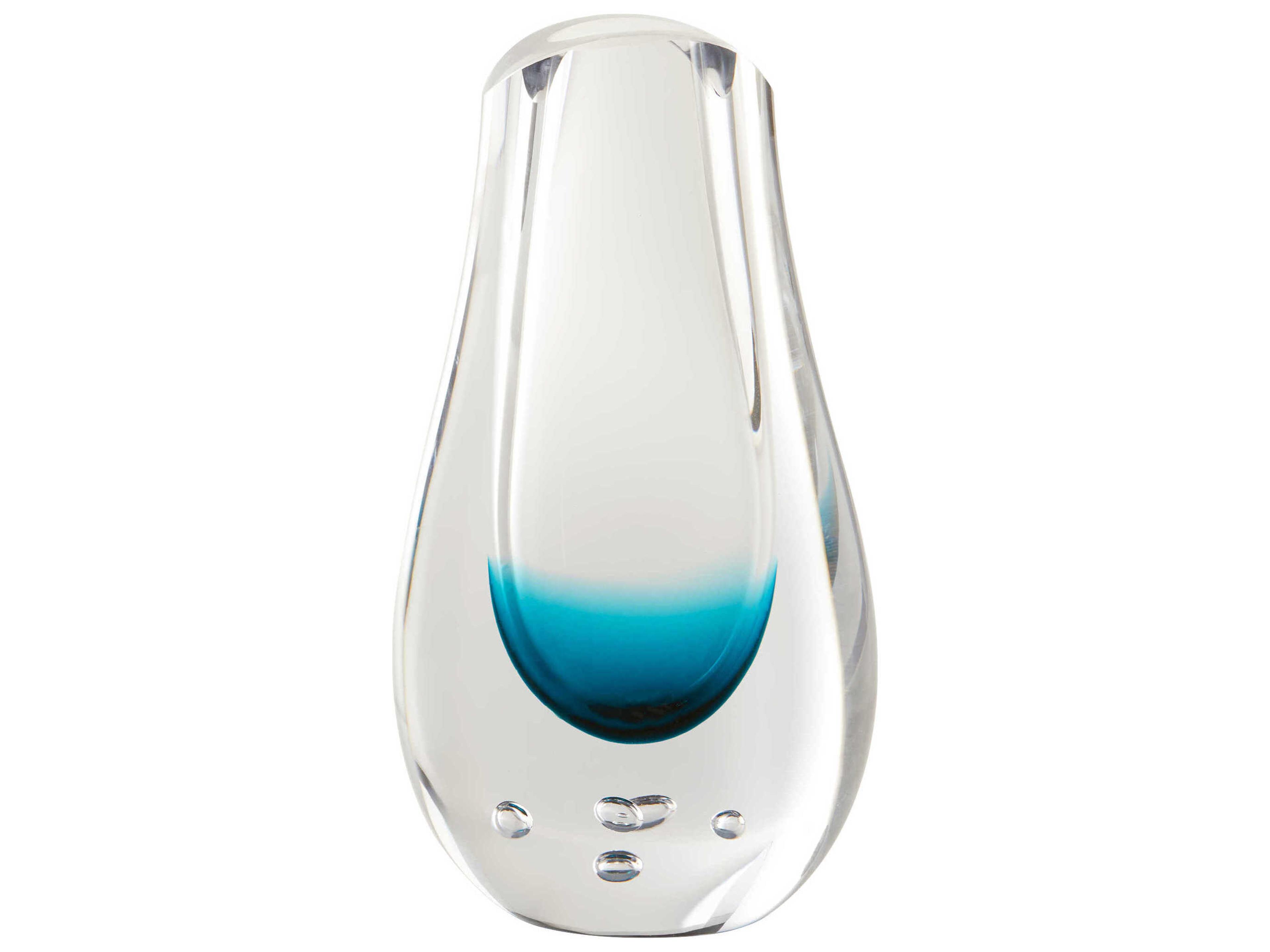 Clear Blue Tidepool Vase