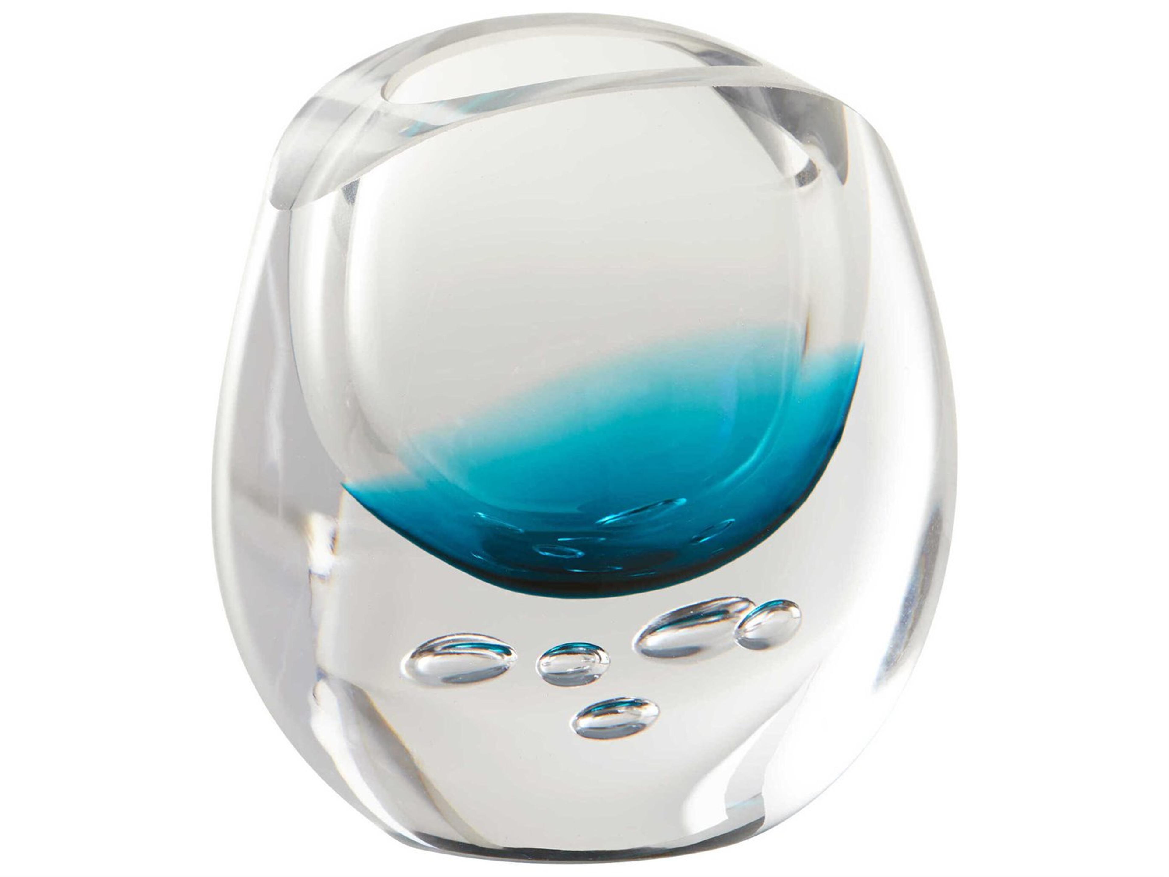 Clear Blue Tidepool Vase
