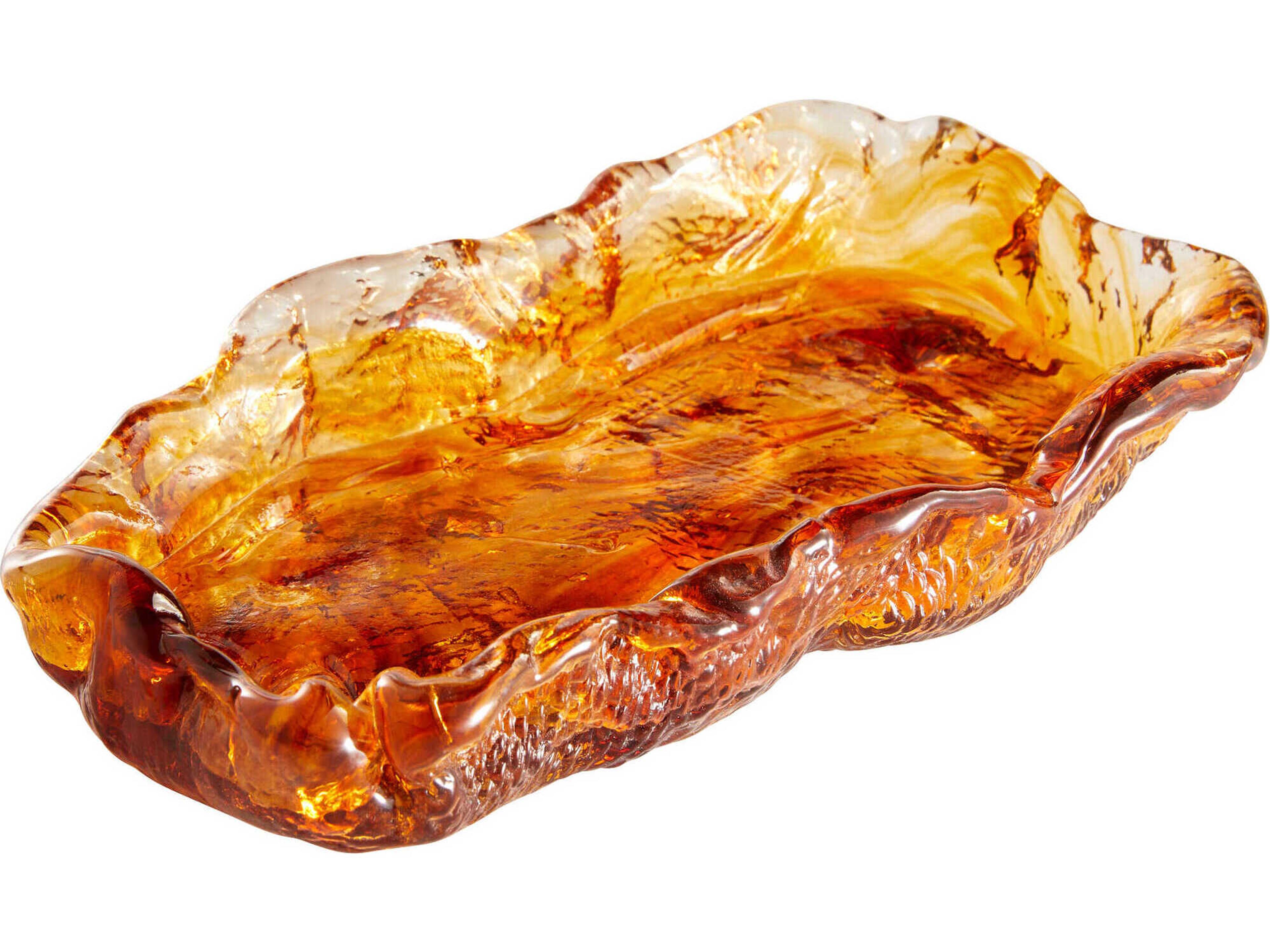 Amber Molten Serving Tray