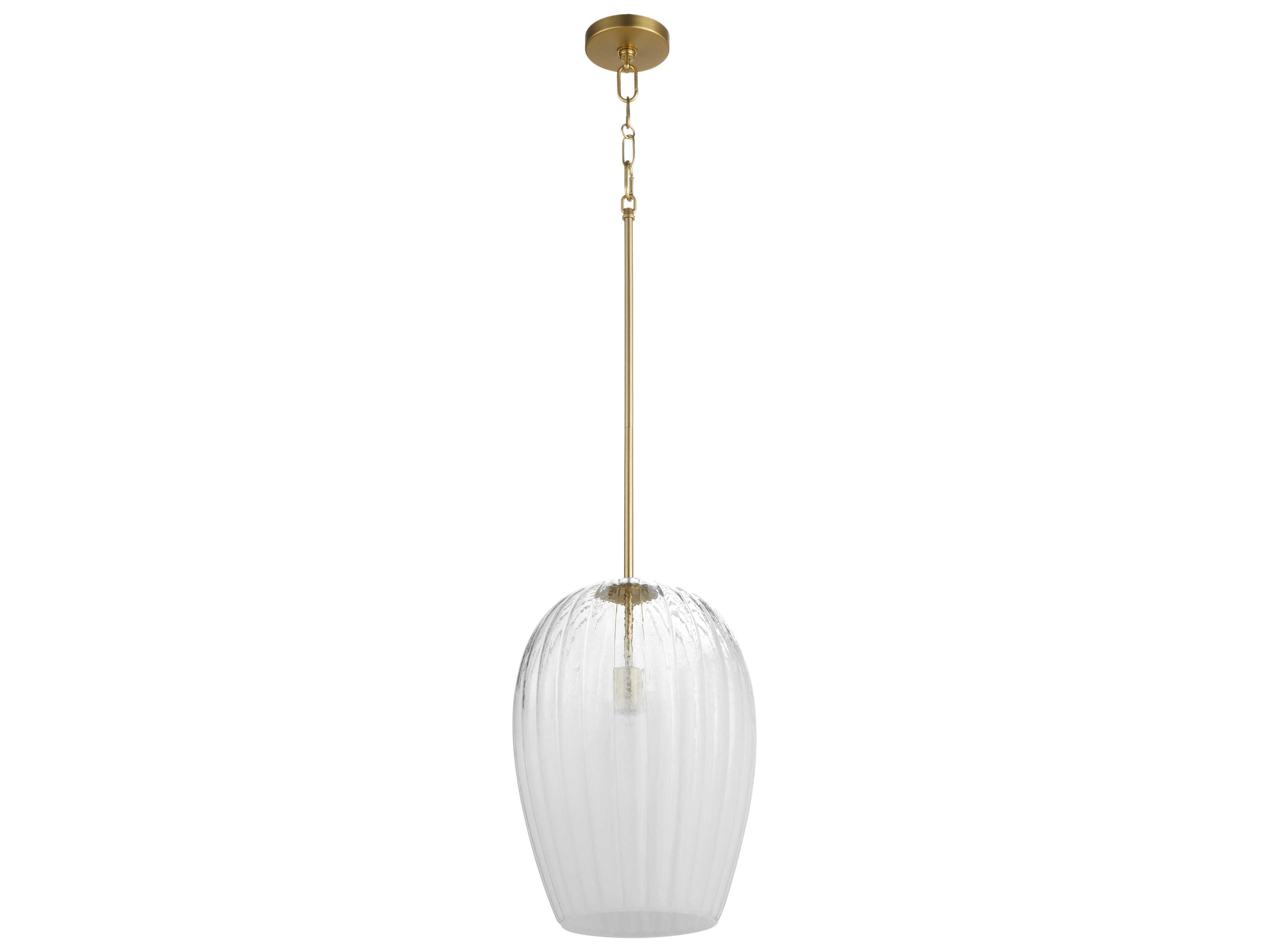 Southport 1-Light Aged Brass Mini Pendant