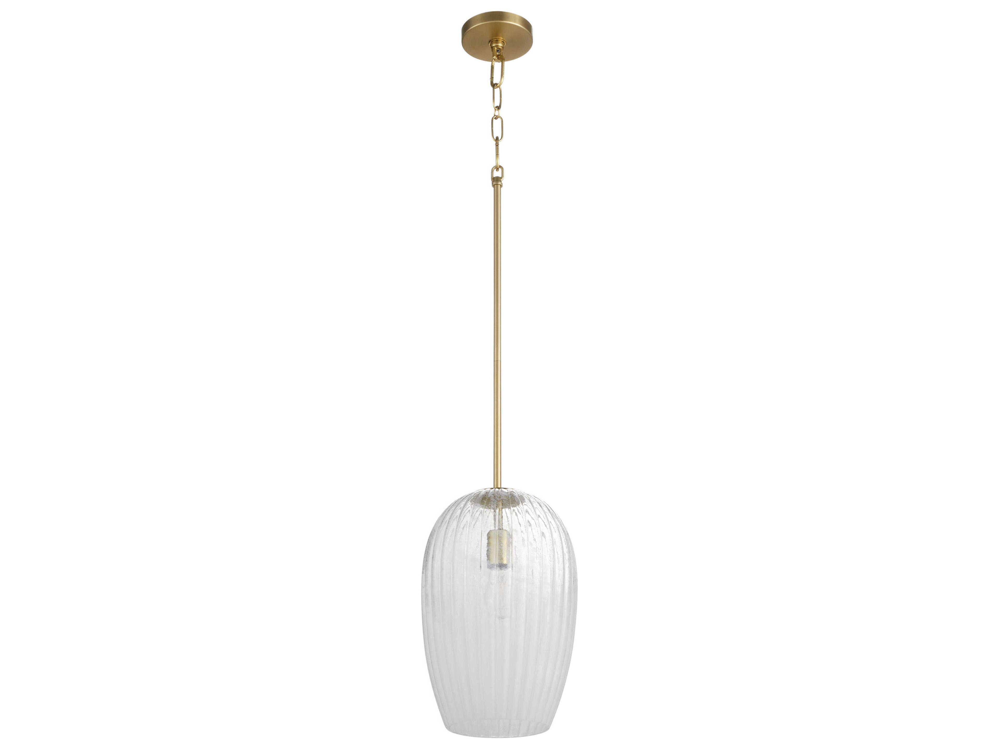 Southport 1-Light Aged Brass Mini Pendant