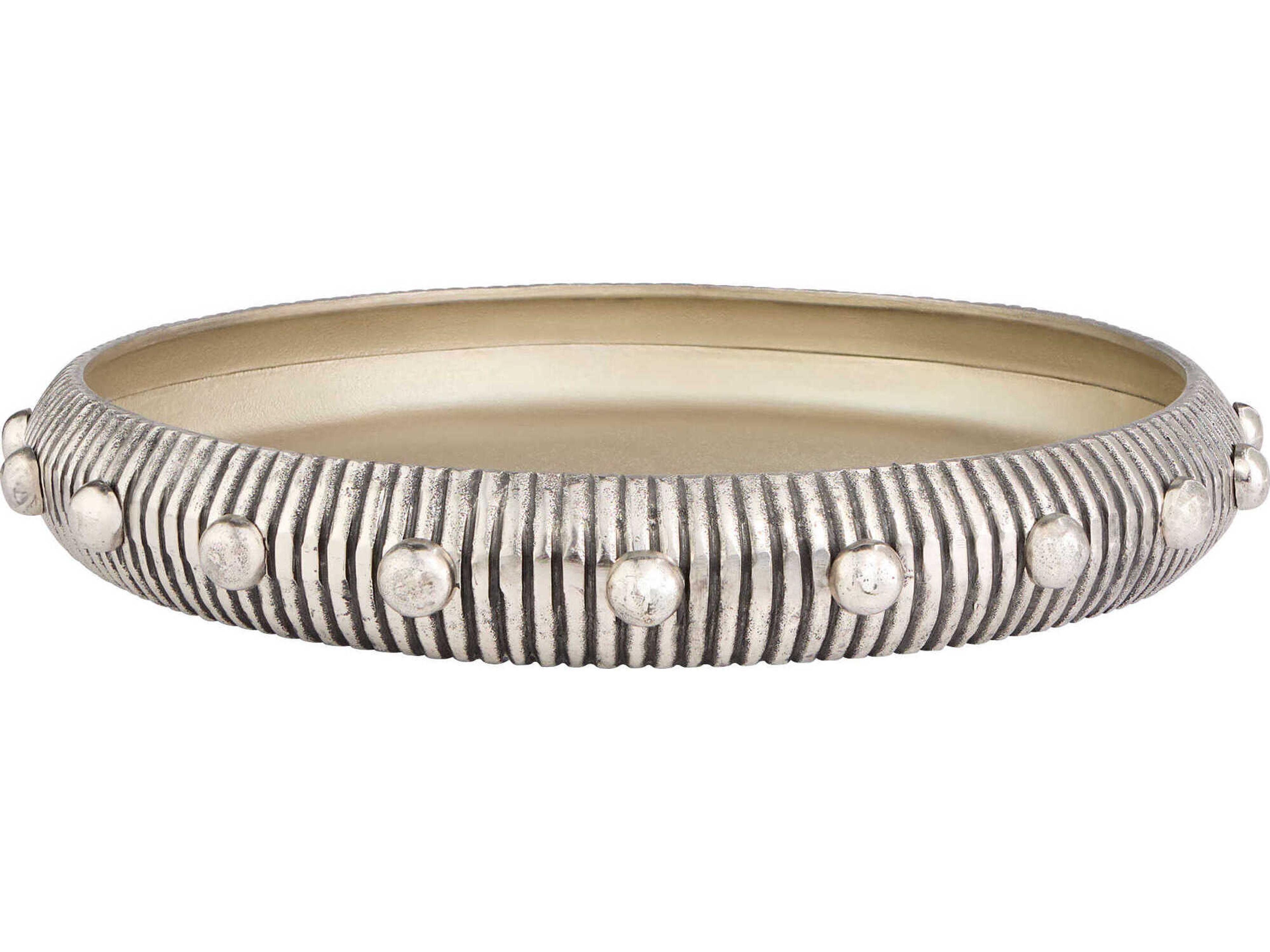 Antique Nickel Batten Serving Tray