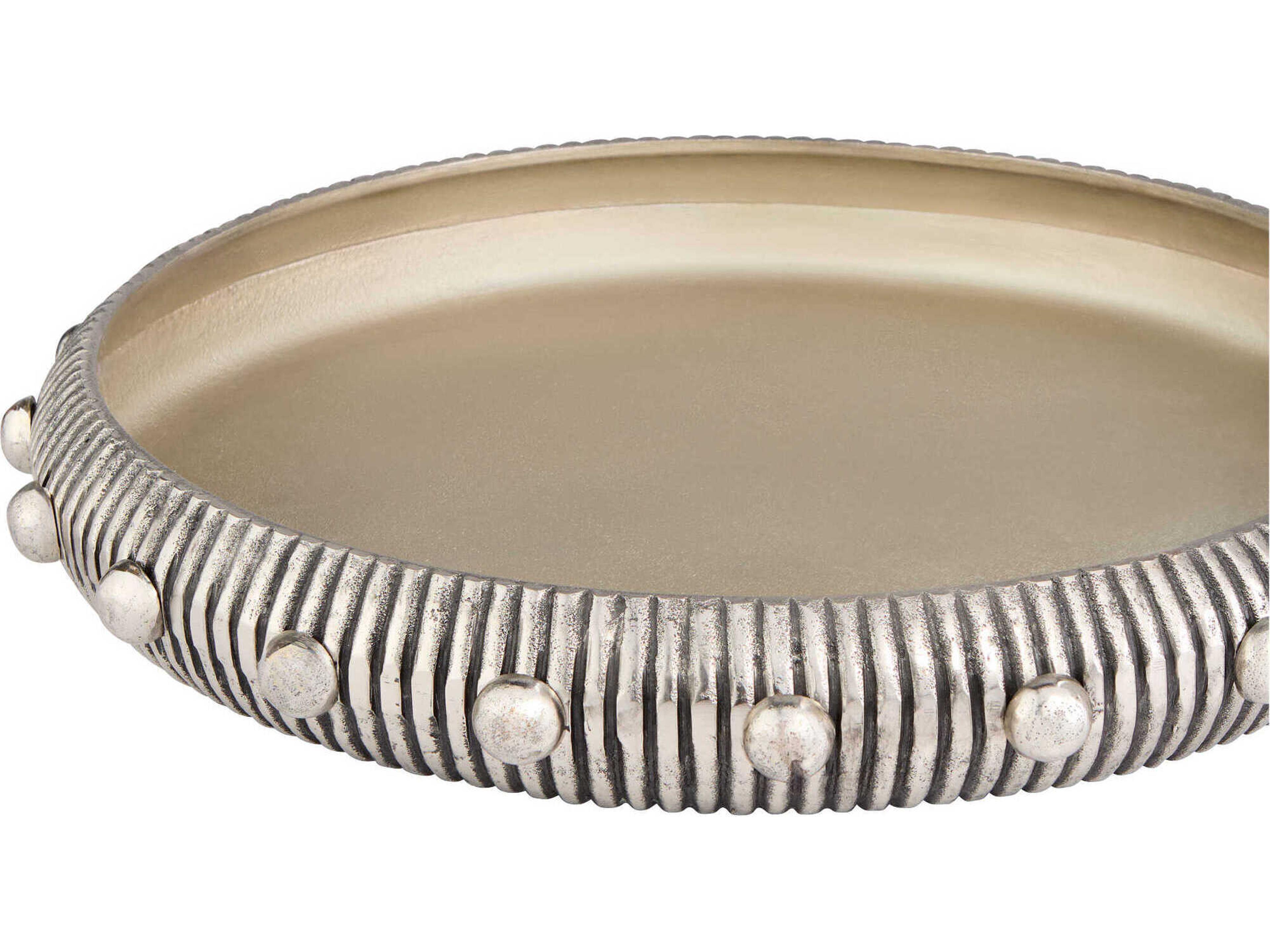 Cyan Design Antique Nickel Batten Serving Tray