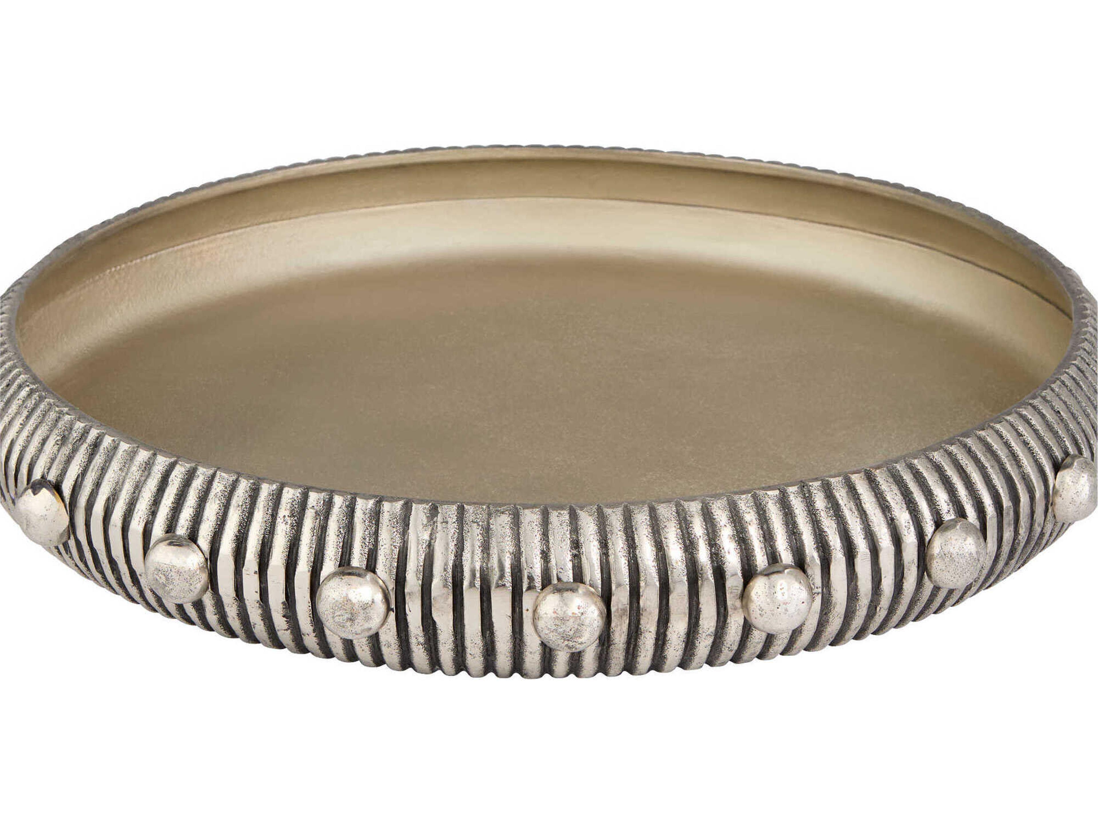 Cyan Design Antique Nickel Batten Serving Tray