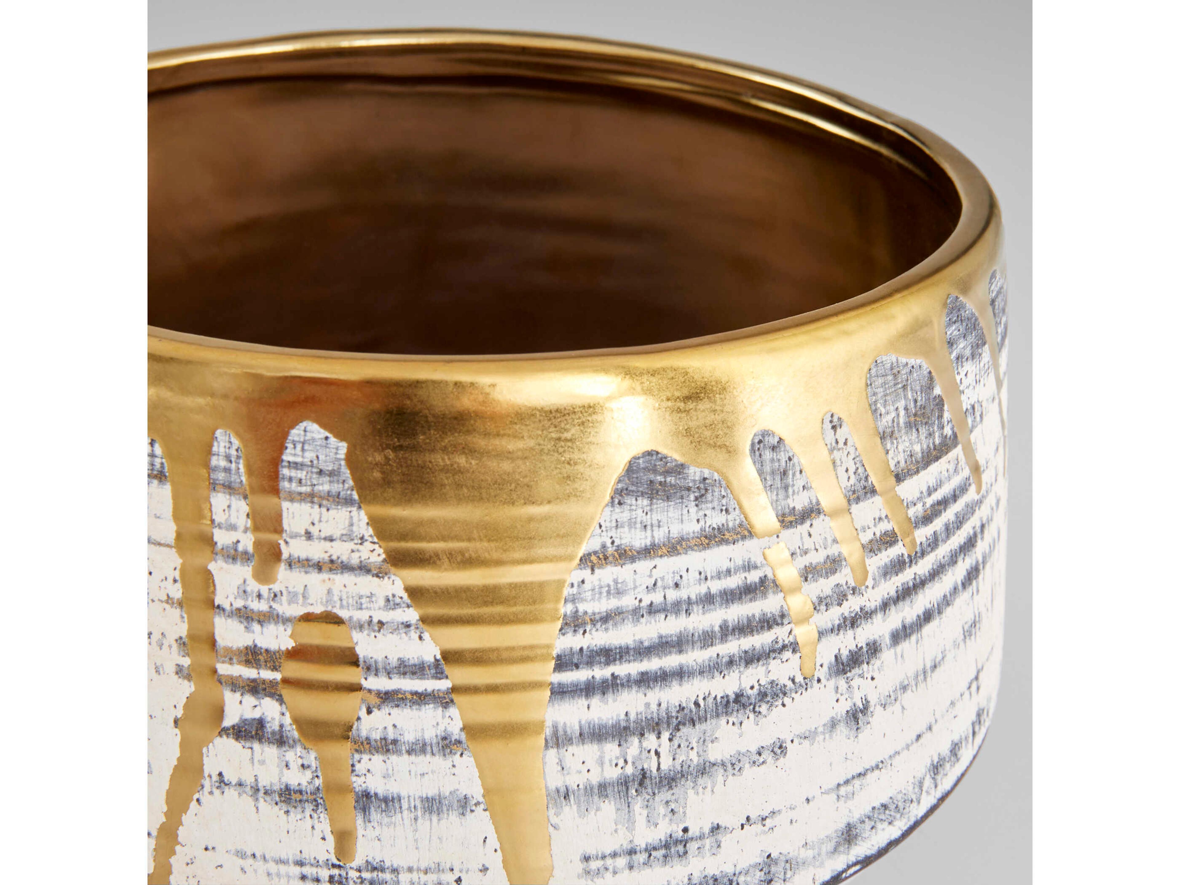 Cyan Design Beige Black Athenian Decorative Bowl