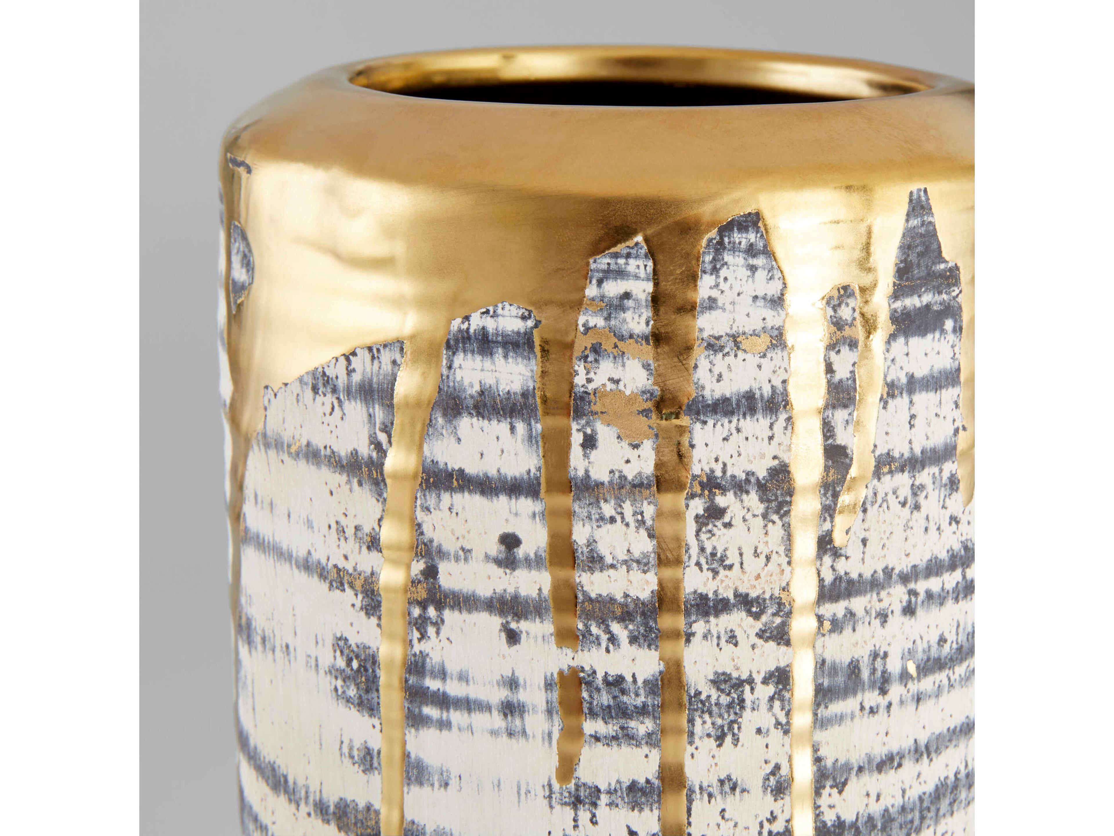 Cyan Design Beige Black Athenian Vase