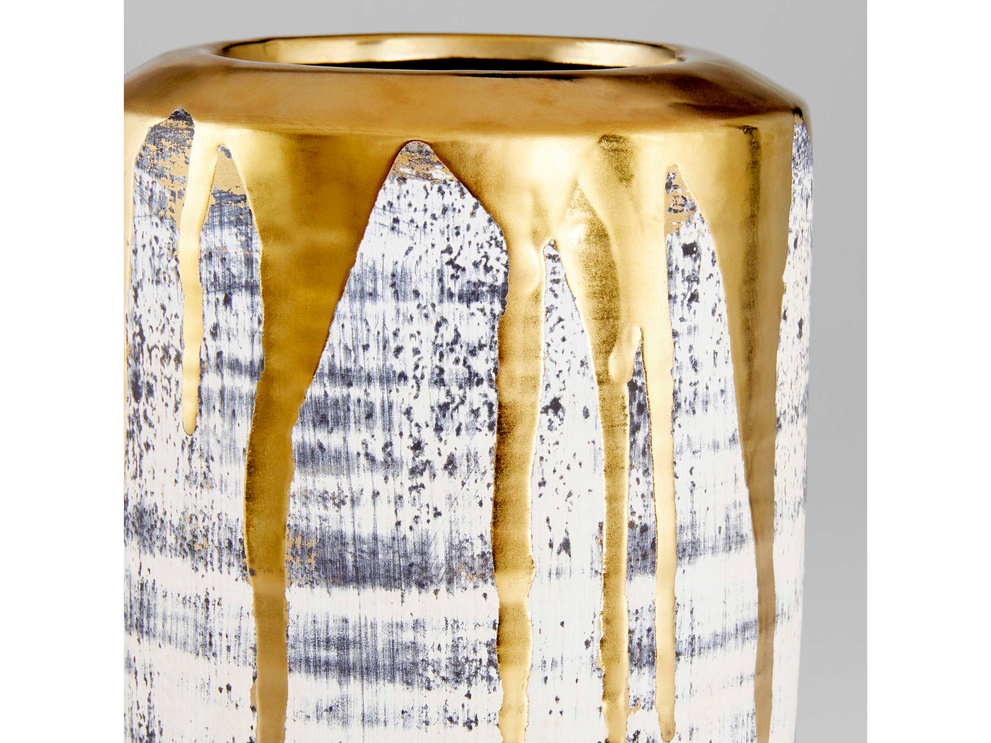 Cyan Design Beige Black Athenian Vase