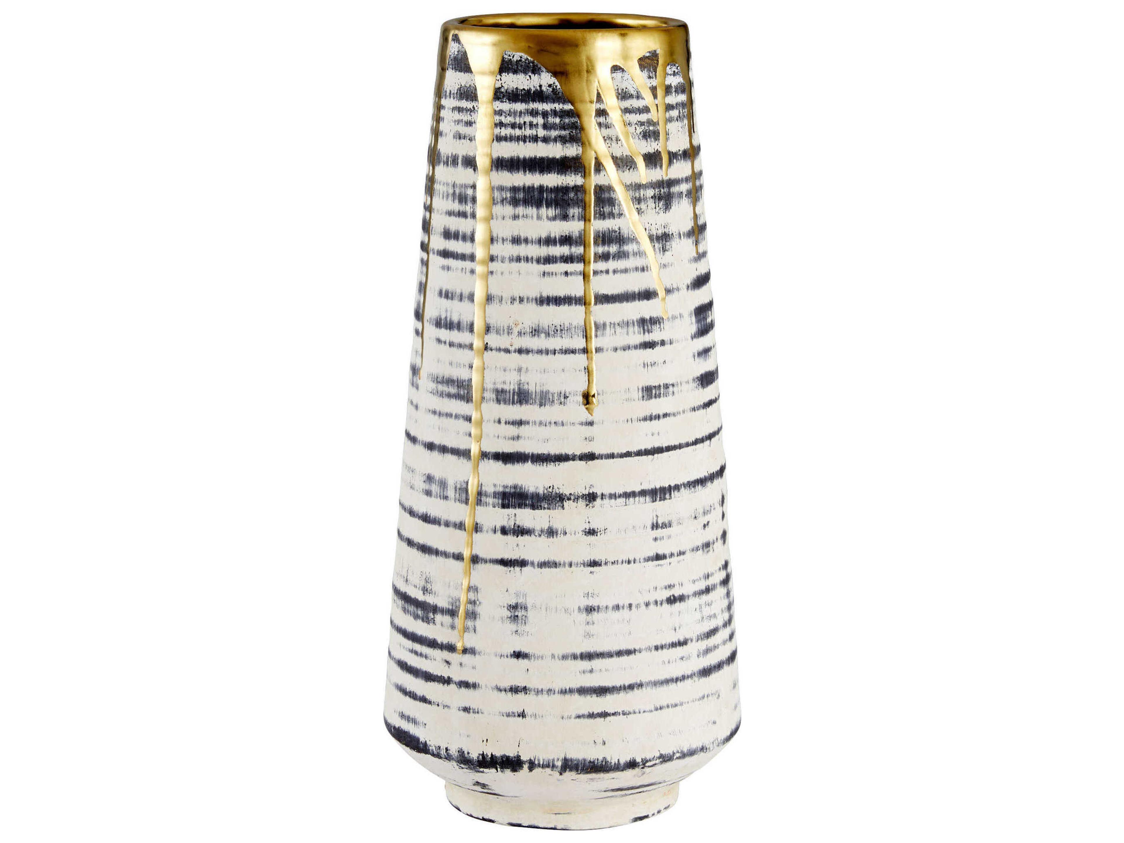 Beige Black Athenian Vase