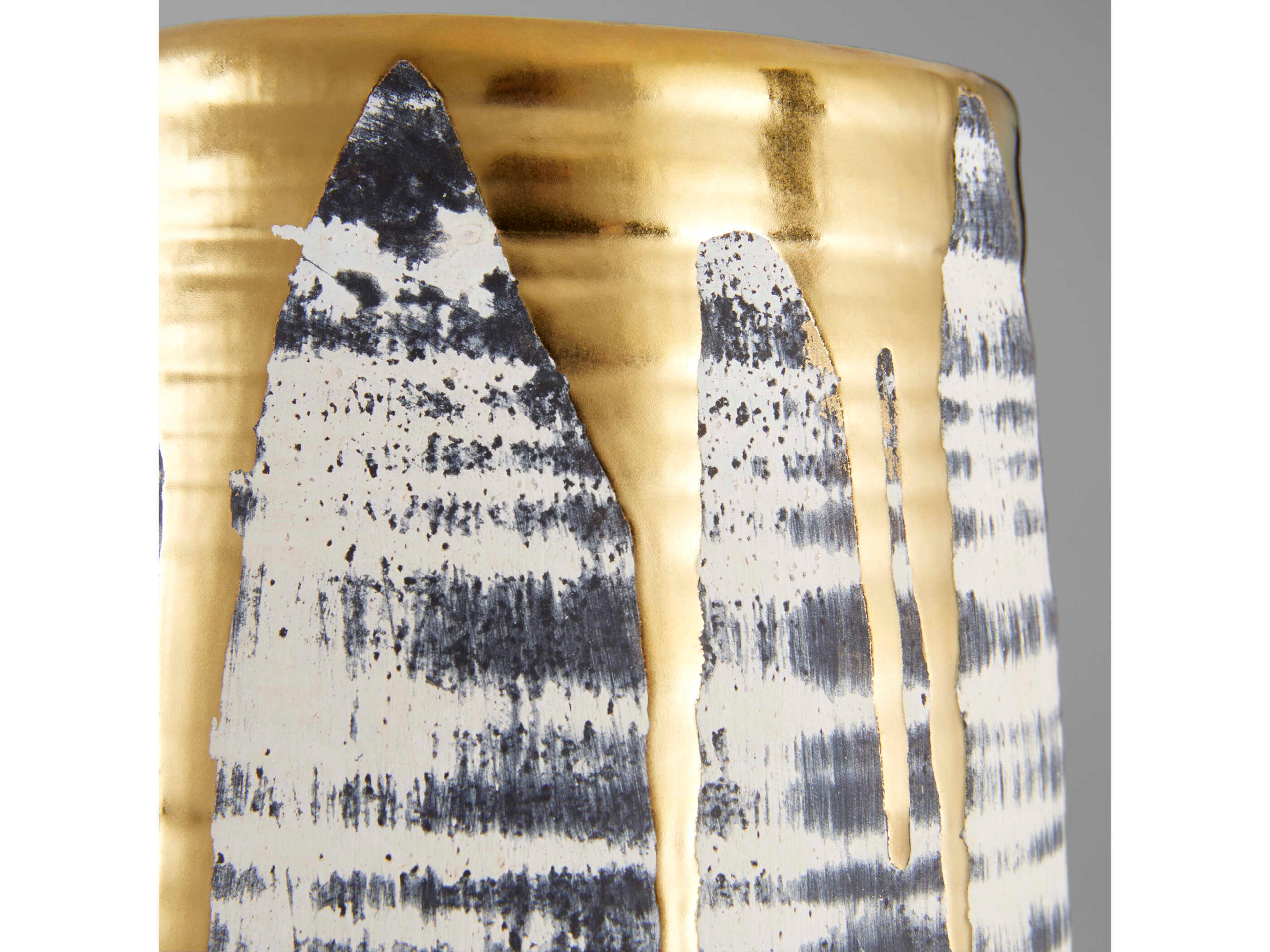 Cyan Design Beige Black Athenian Vase