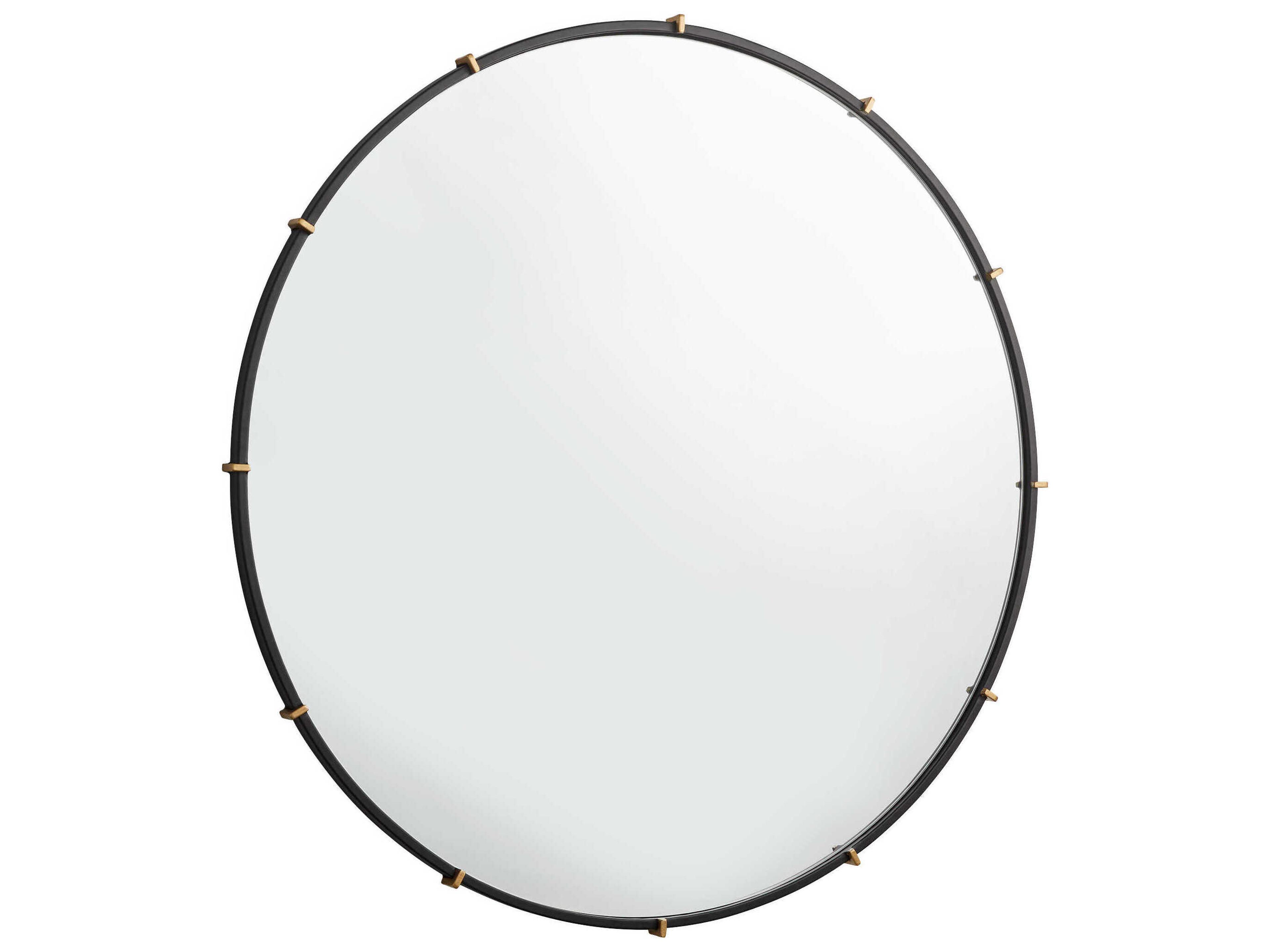 Klipp Black Round Wall Mirror