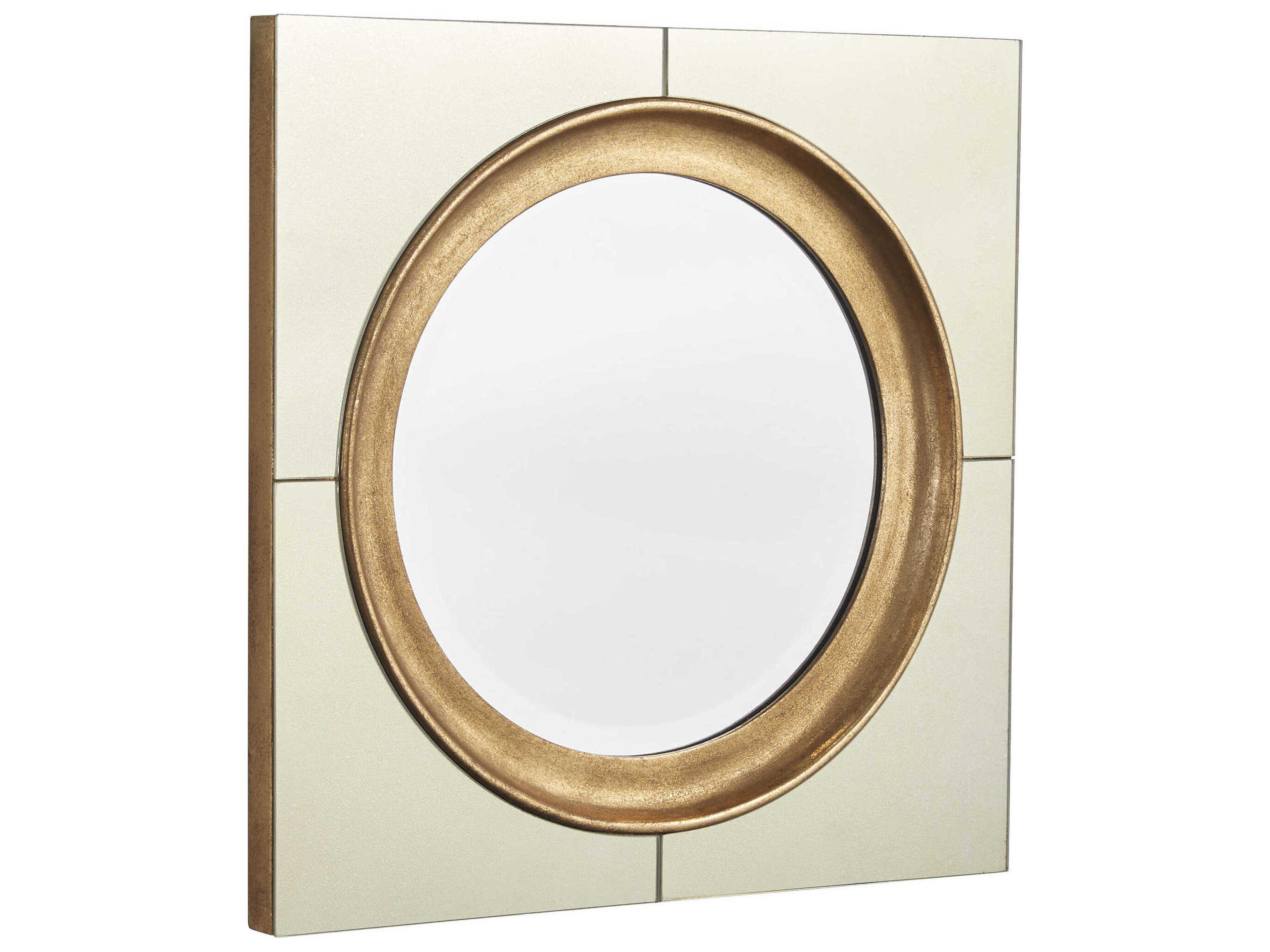 Bella Antique Gold Square Wall Mirror